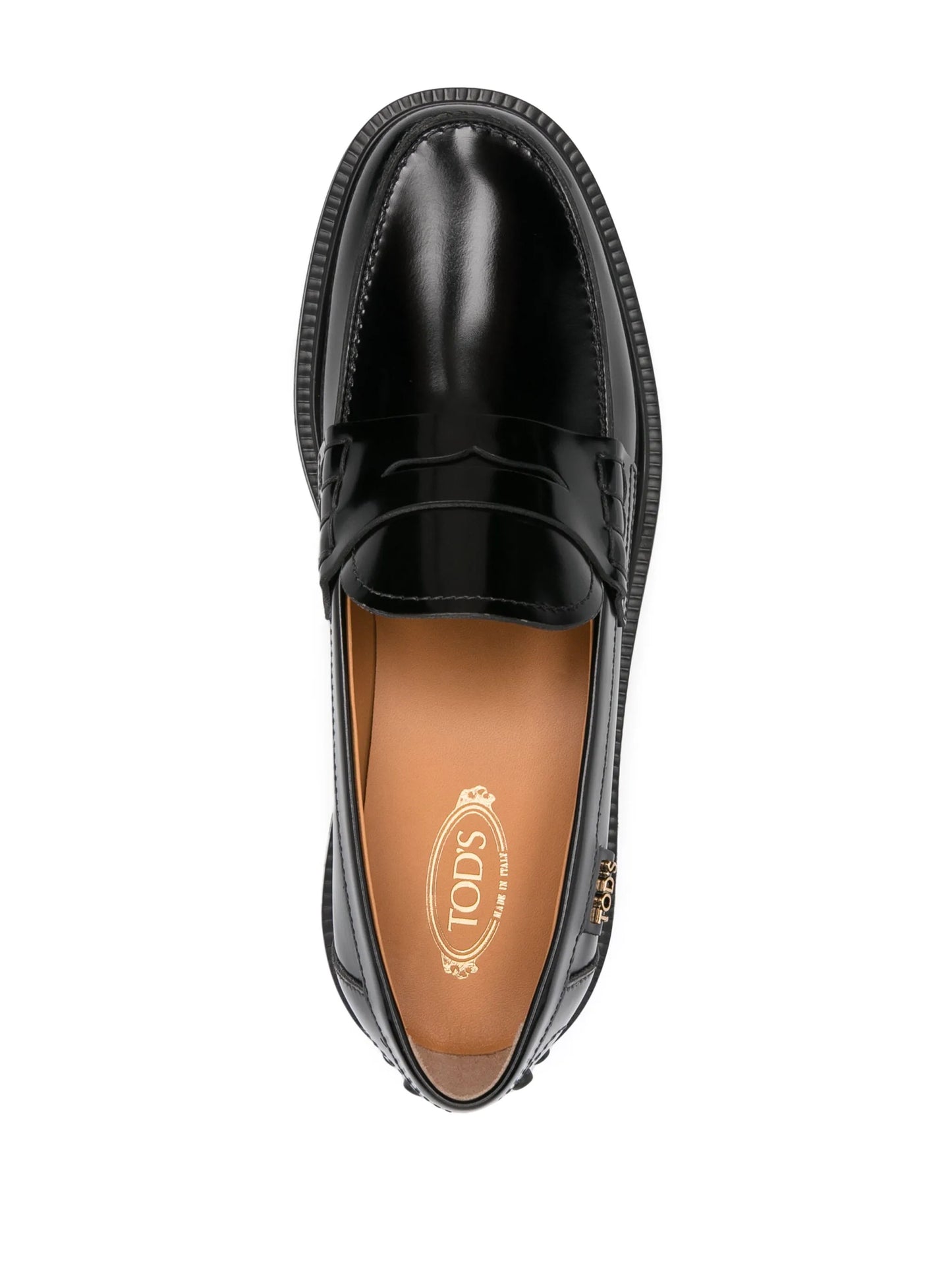 logo-lettering loafers