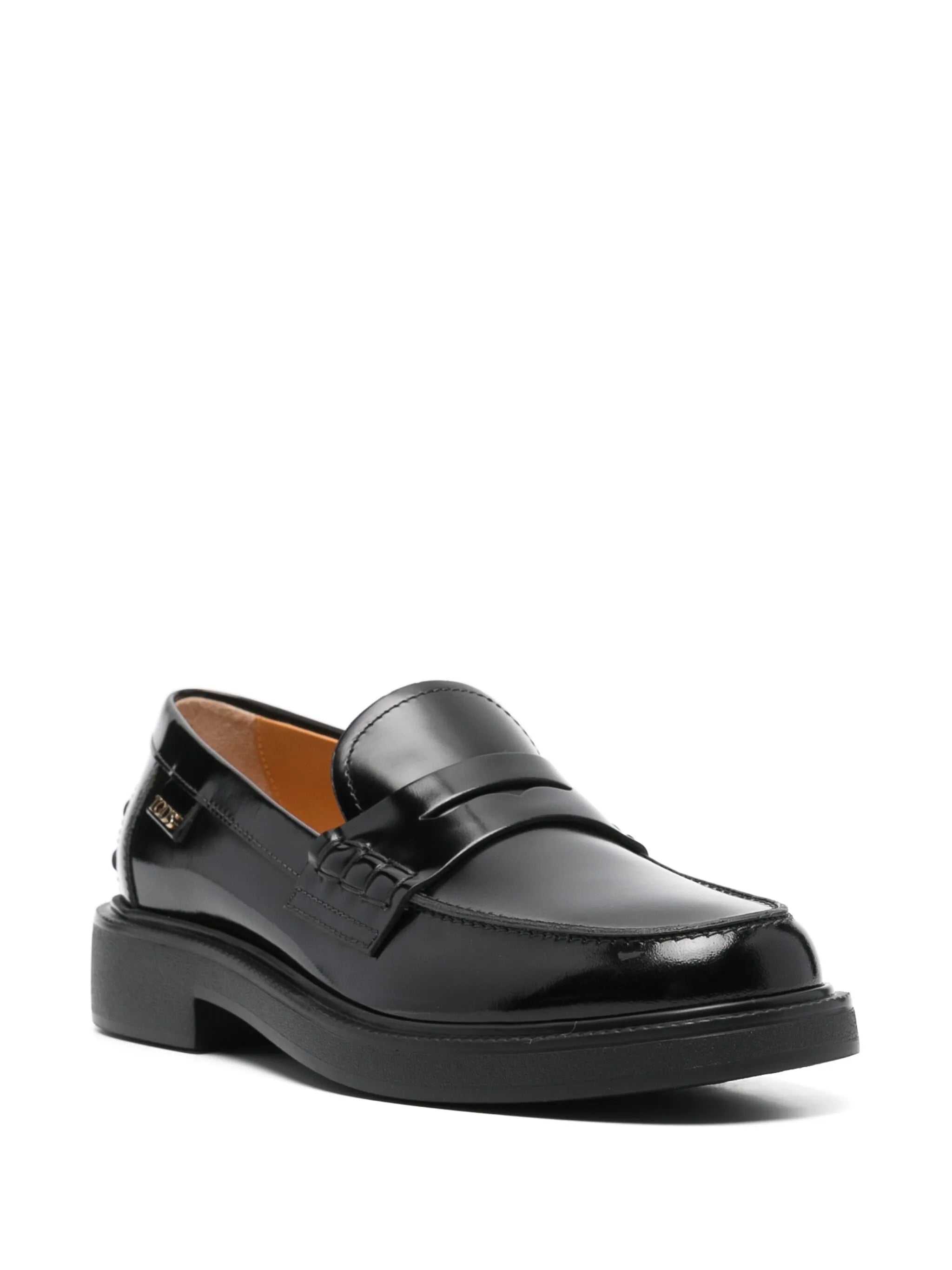 logo-lettering loafers