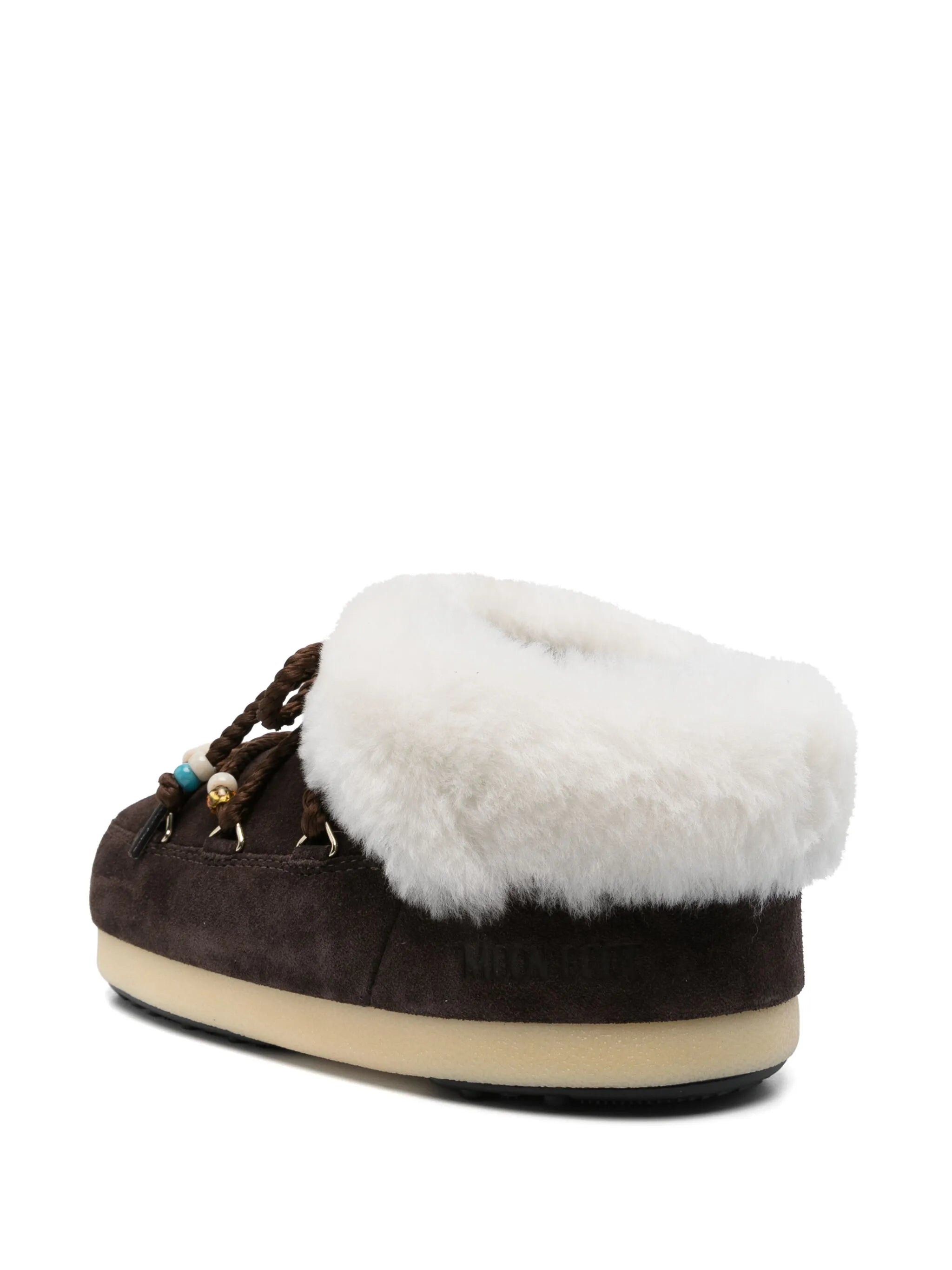 MB EVX MULE SUEDE BEADS DARK BROWN/NATURAL