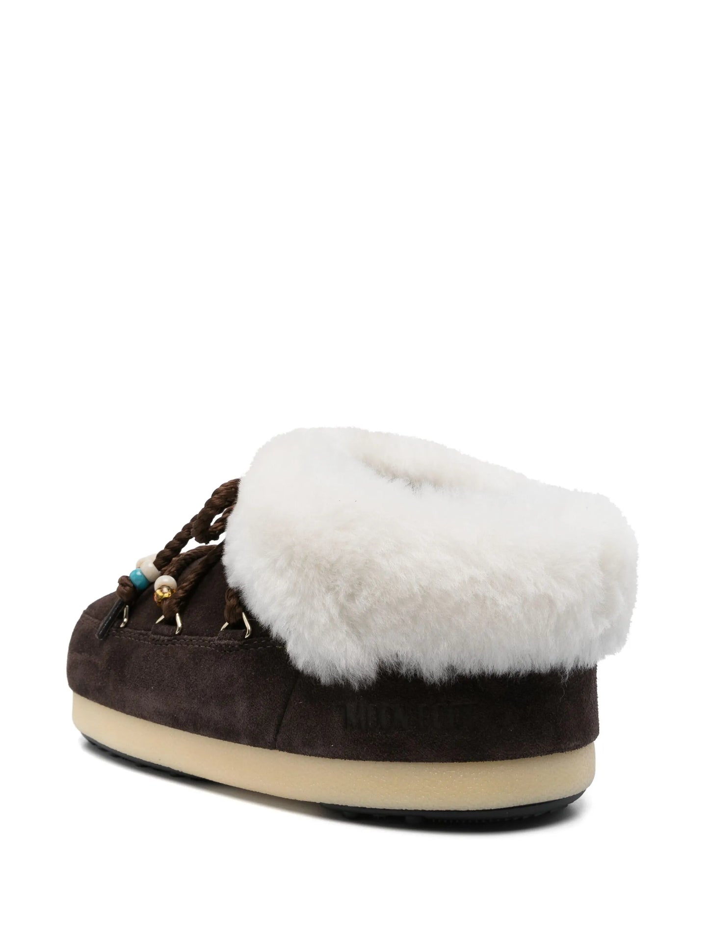 MB EVX MULE SUEDE BEADS DARK BROWN/NATURAL