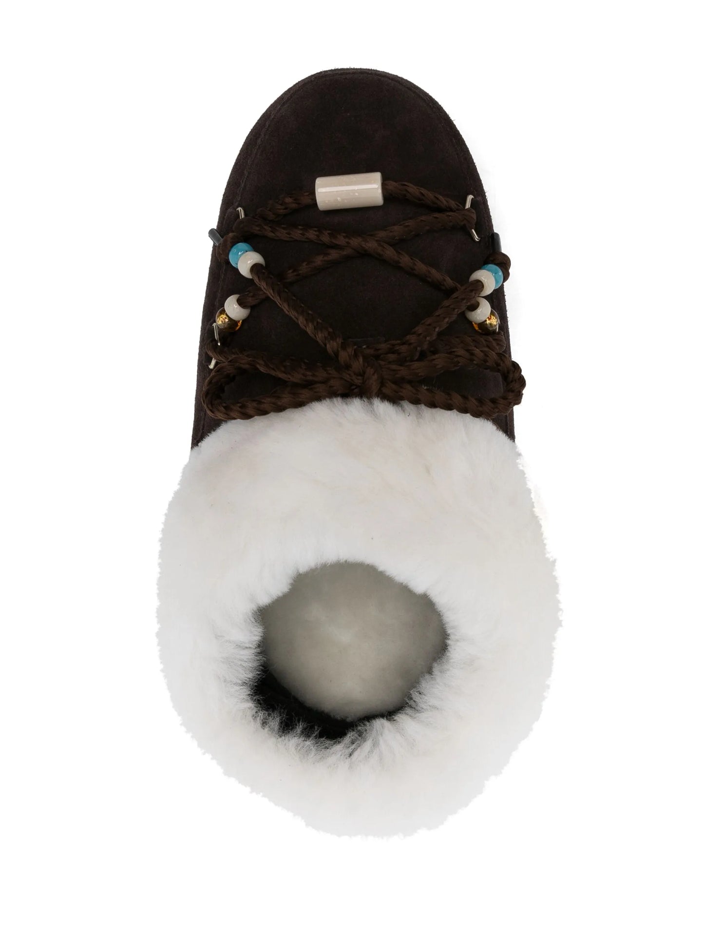 MB EVX MULE SUEDE BEADS DARK BROWN/NATURAL