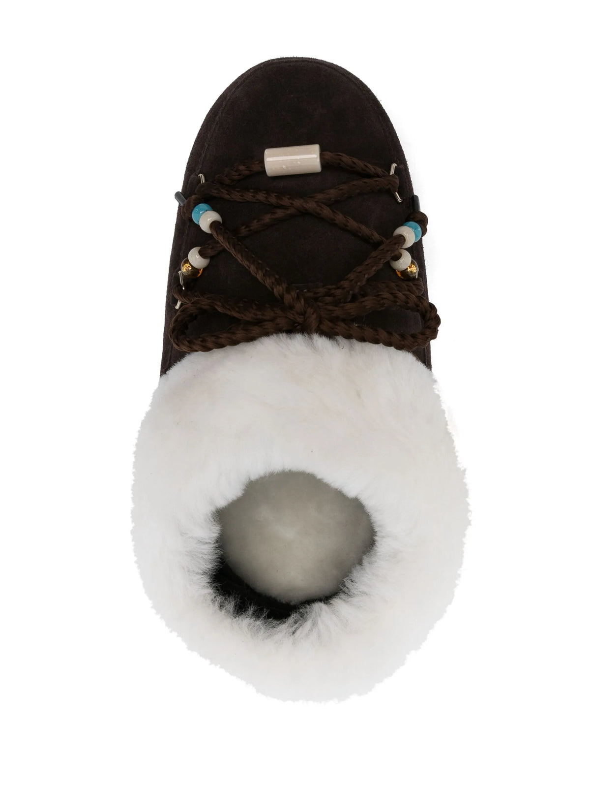 MB EVX MULE SUEDE BEADS DARK BROWN/NATURAL