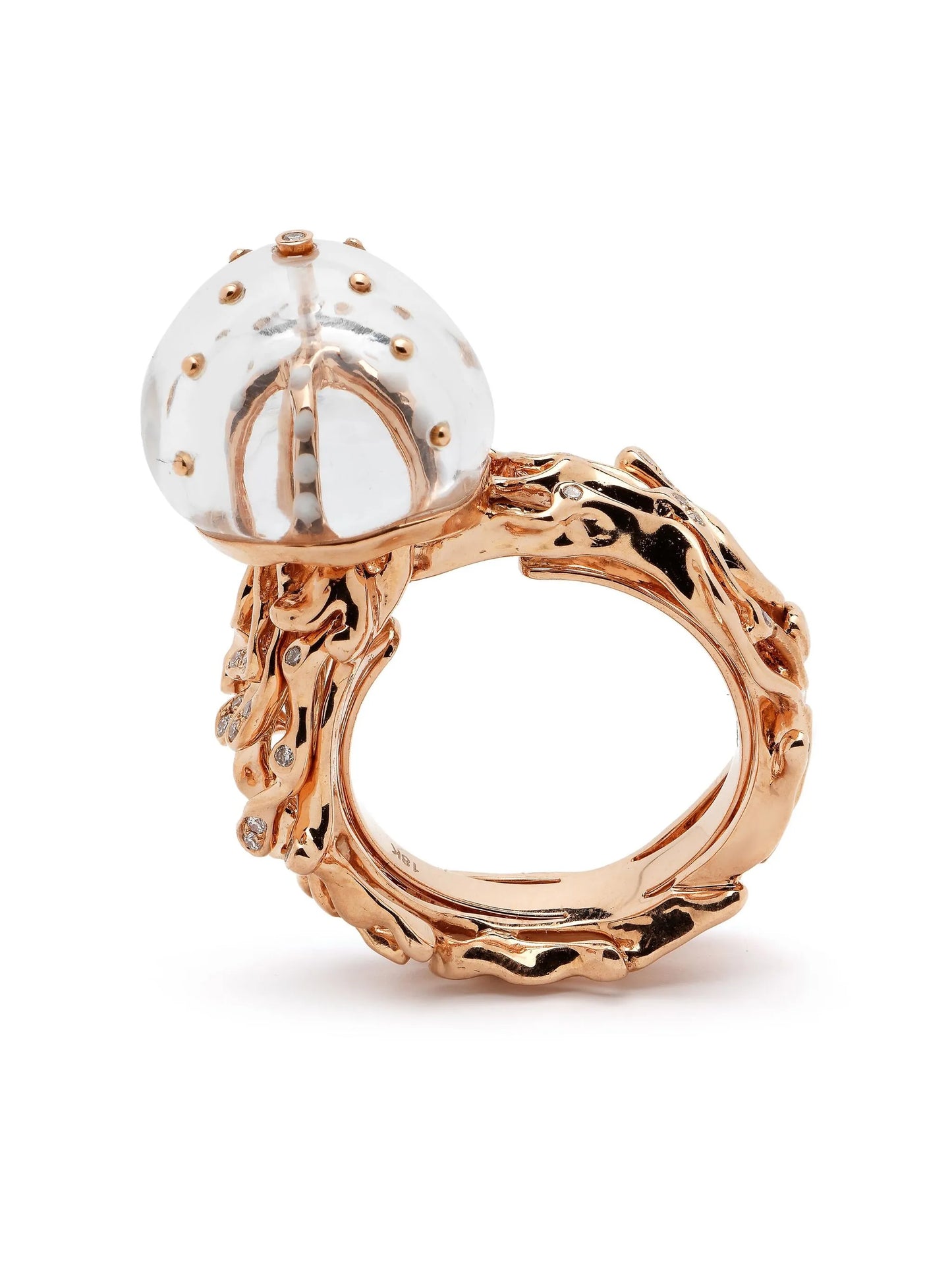 18kt rose gold Jellyfish diamond ring
