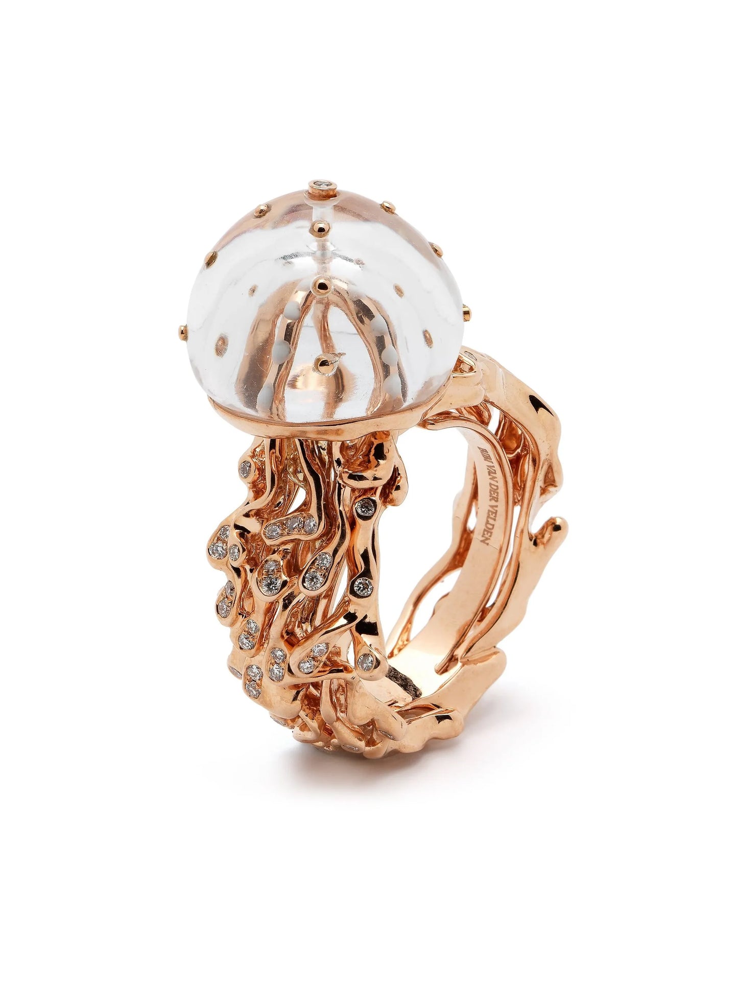 18kt rose gold Jellyfish diamond ring