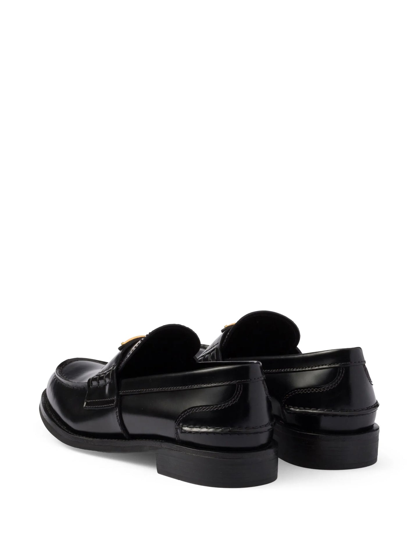 brushed leather loafers