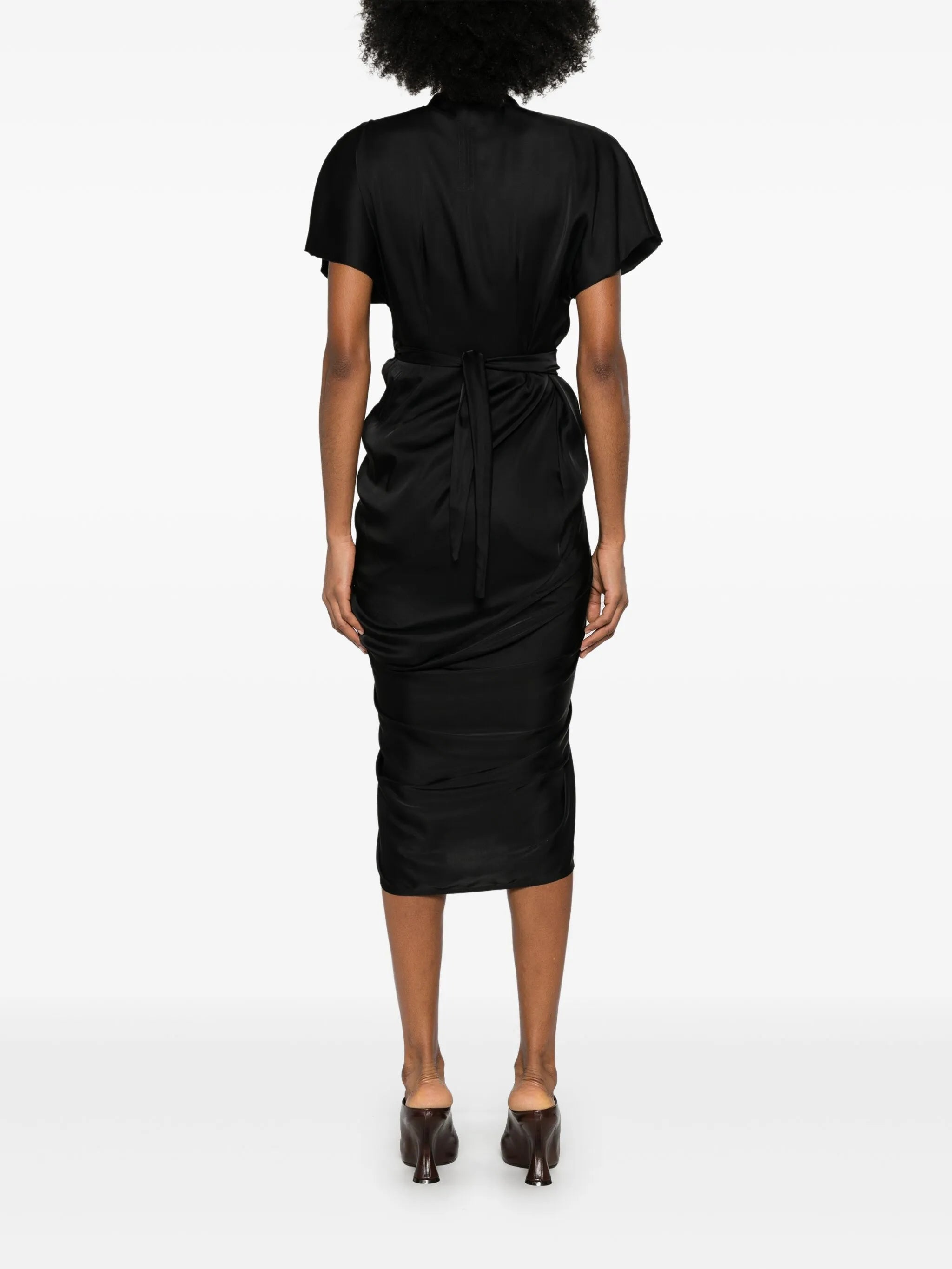 wrap midi dress