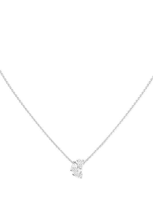 18kt white gold Serti sur Vide diamond necklace