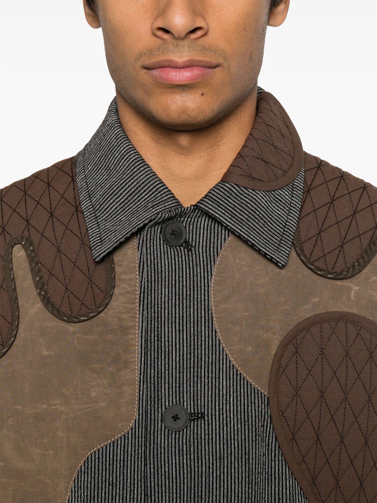 patchwork-design jacket