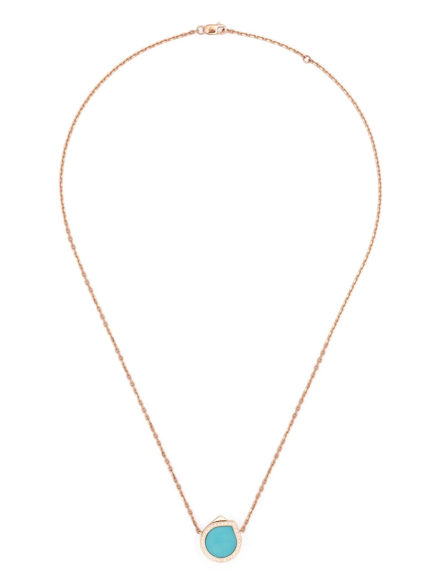 18K rose gold Antifer diamond pendant necklace