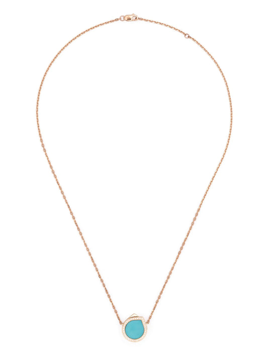 18K rose gold Antifer diamond pendant necklace