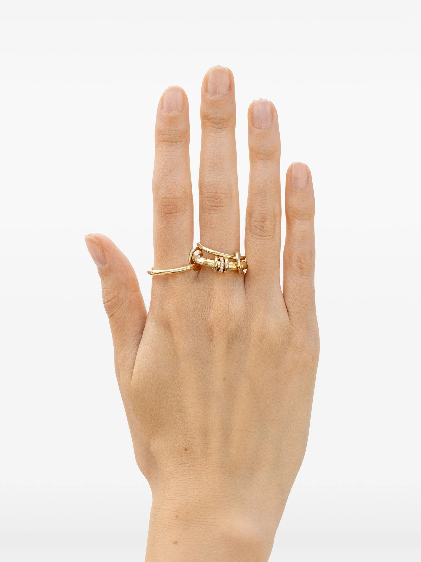18kt yellow gold Gemini Vulcan diamond ring