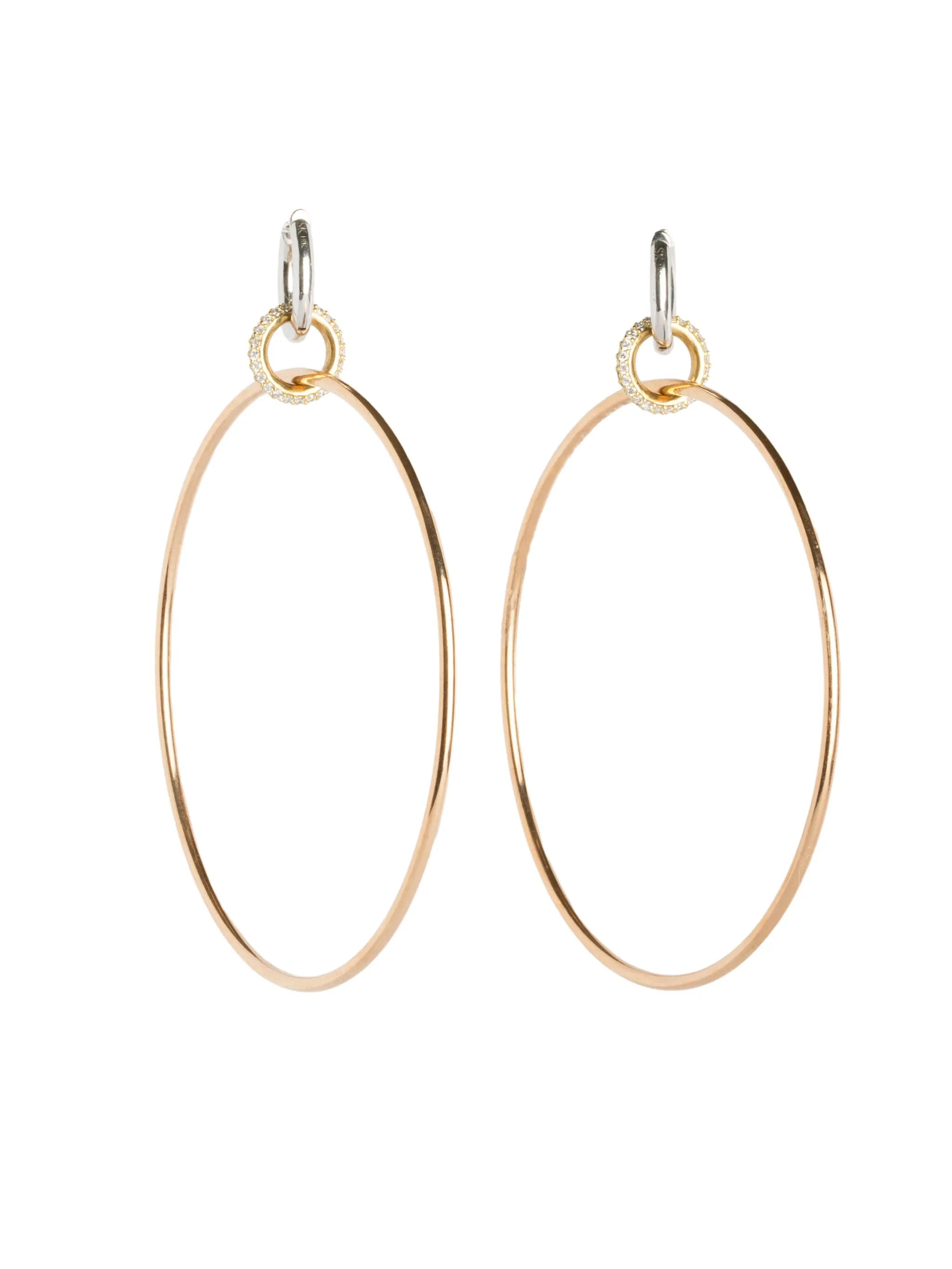 18kt rose gold Altaire diamond hoop earrings