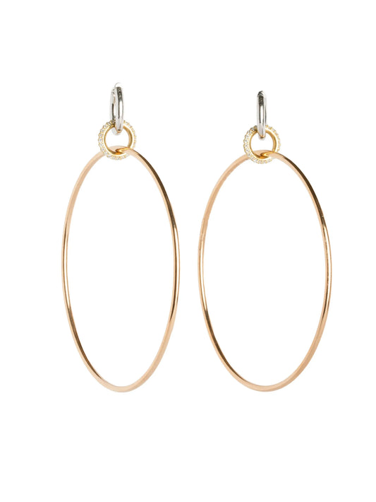 18kt rose gold Altaire diamond hoop earrings