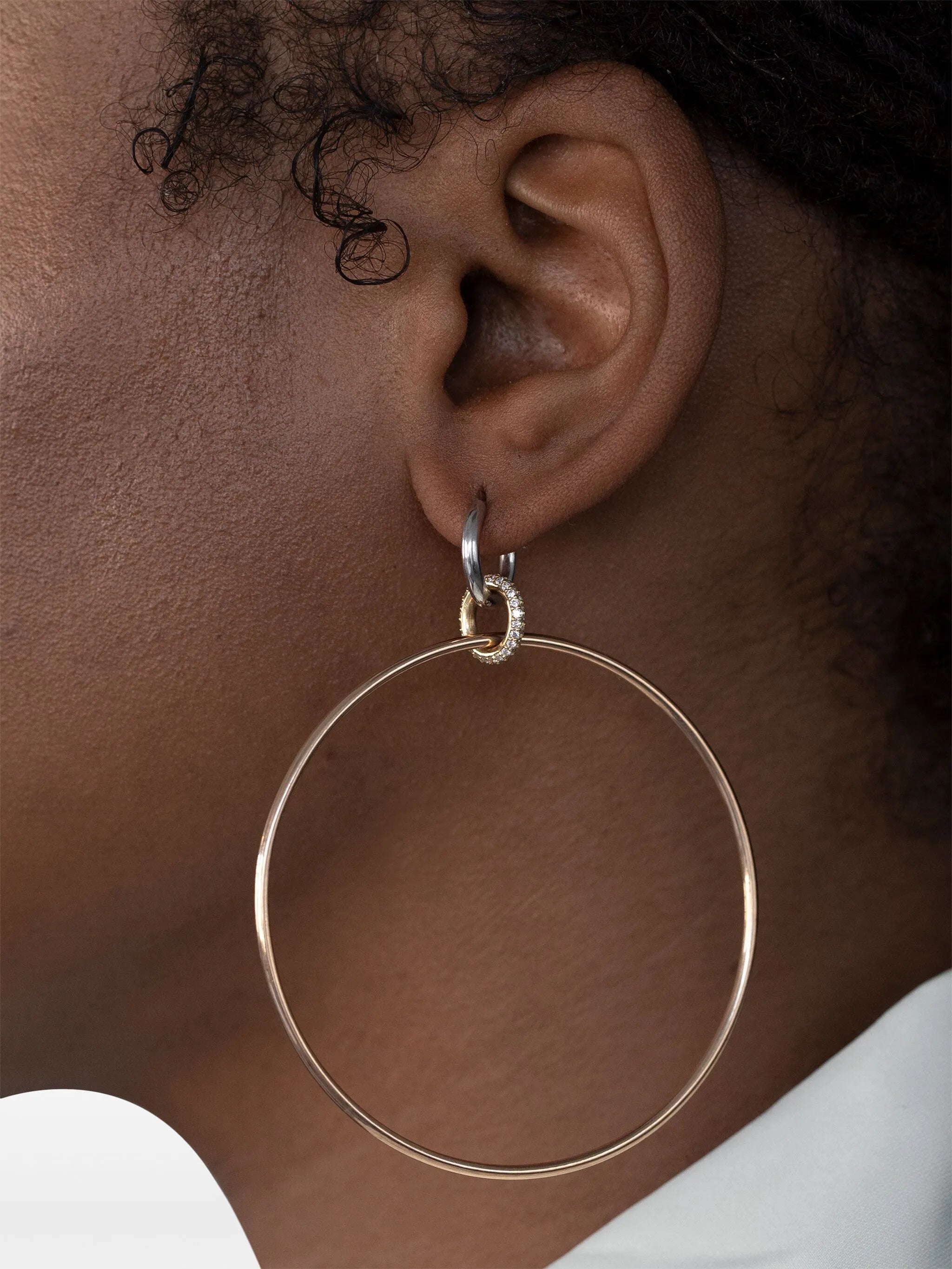 18kt rose gold Altaire diamond hoop earrings