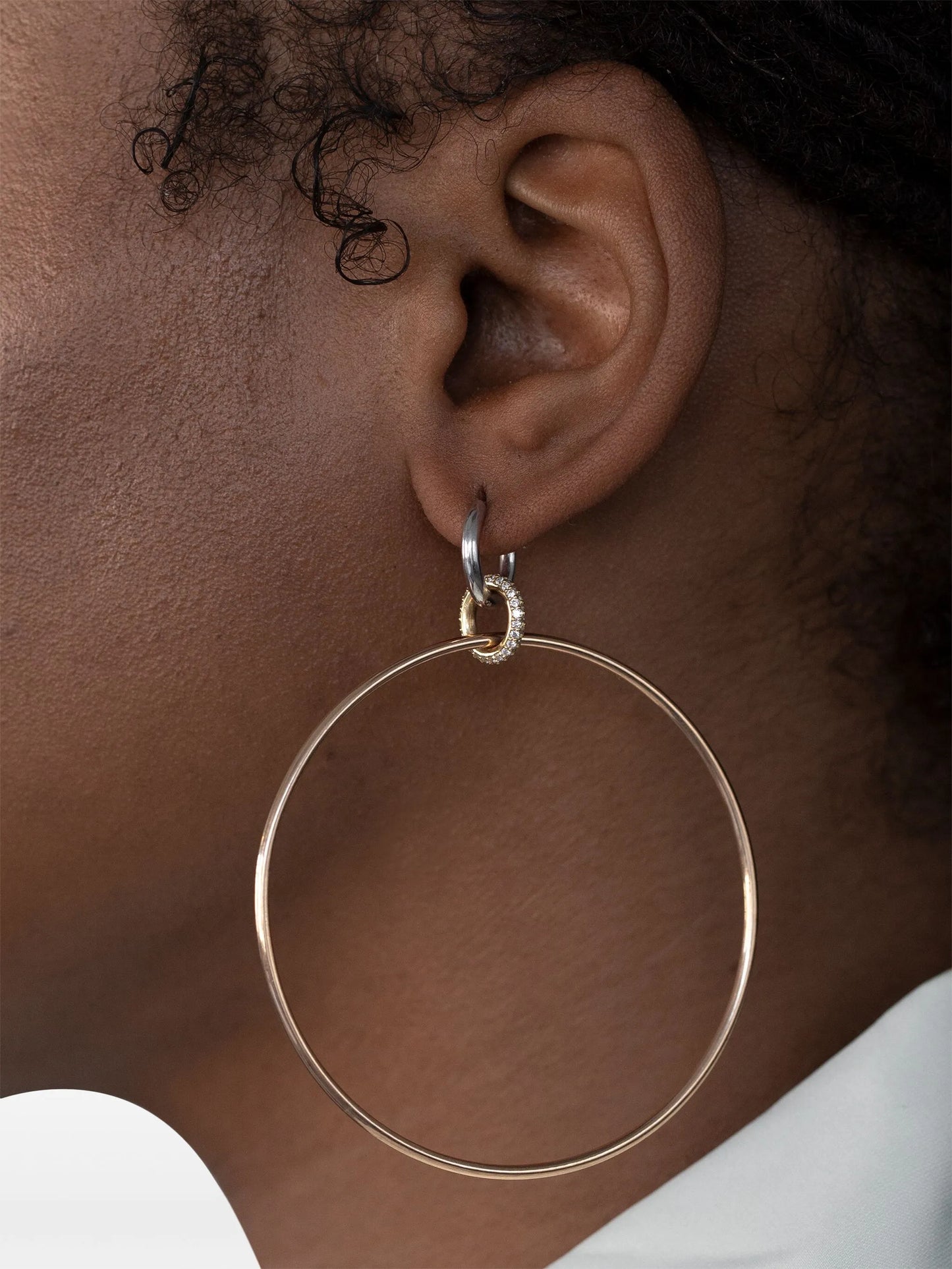 18kt rose gold Altaire diamond hoop earrings
