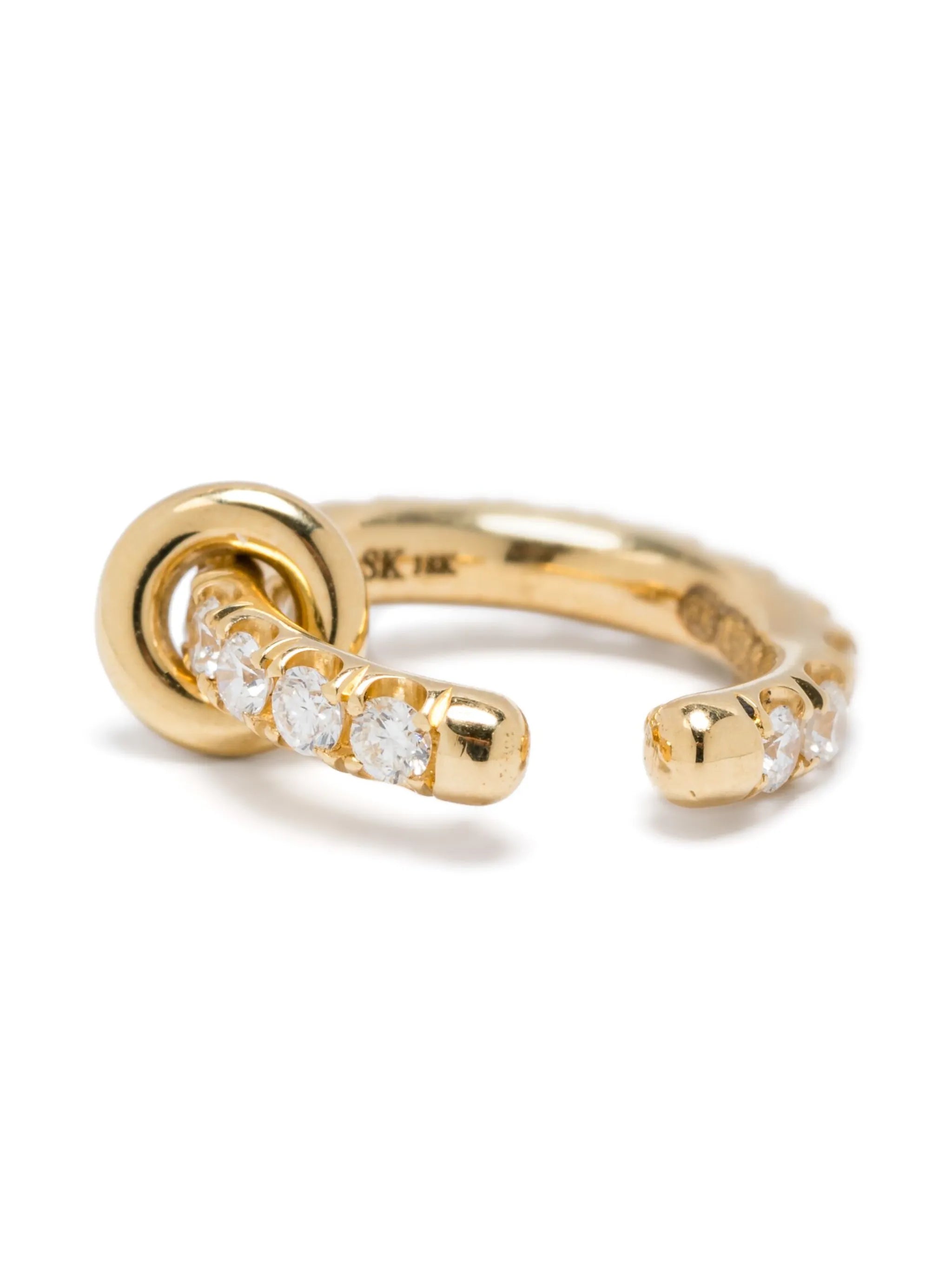 18kt yellow gold Elara diamond ear cuff