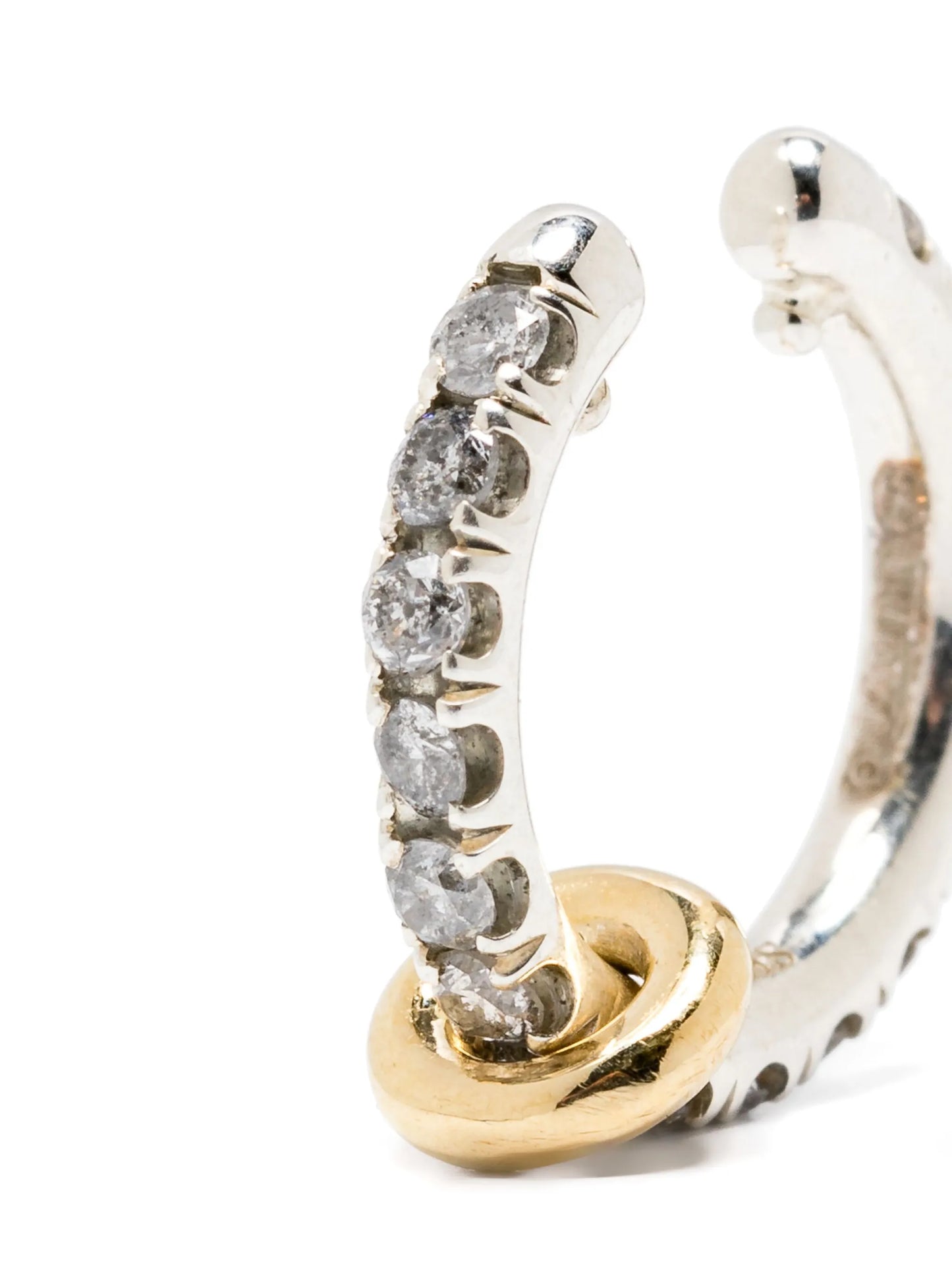 18kt yellow gold sterling silver SG diamond ear cuff