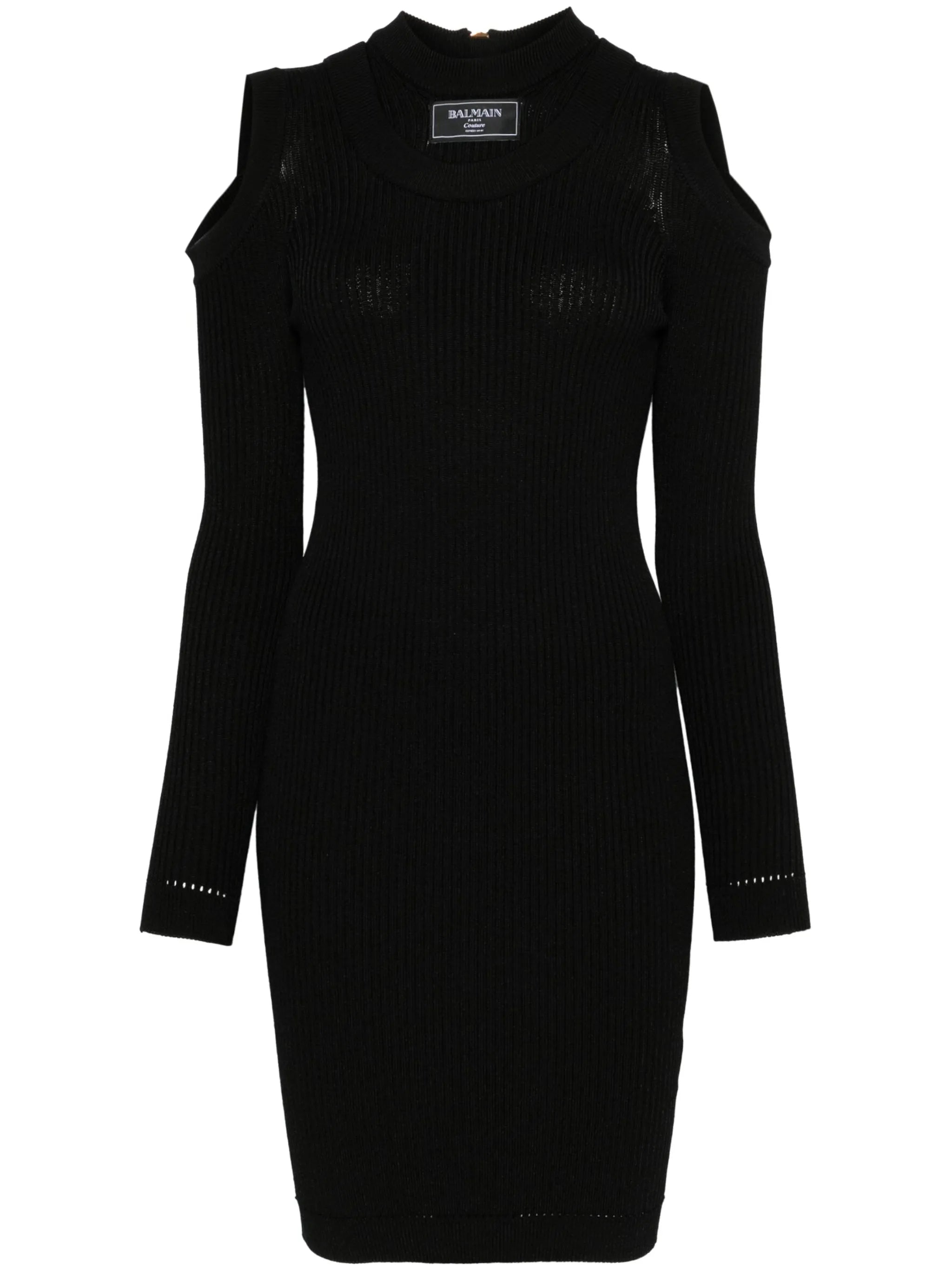 logo-patch mini dress