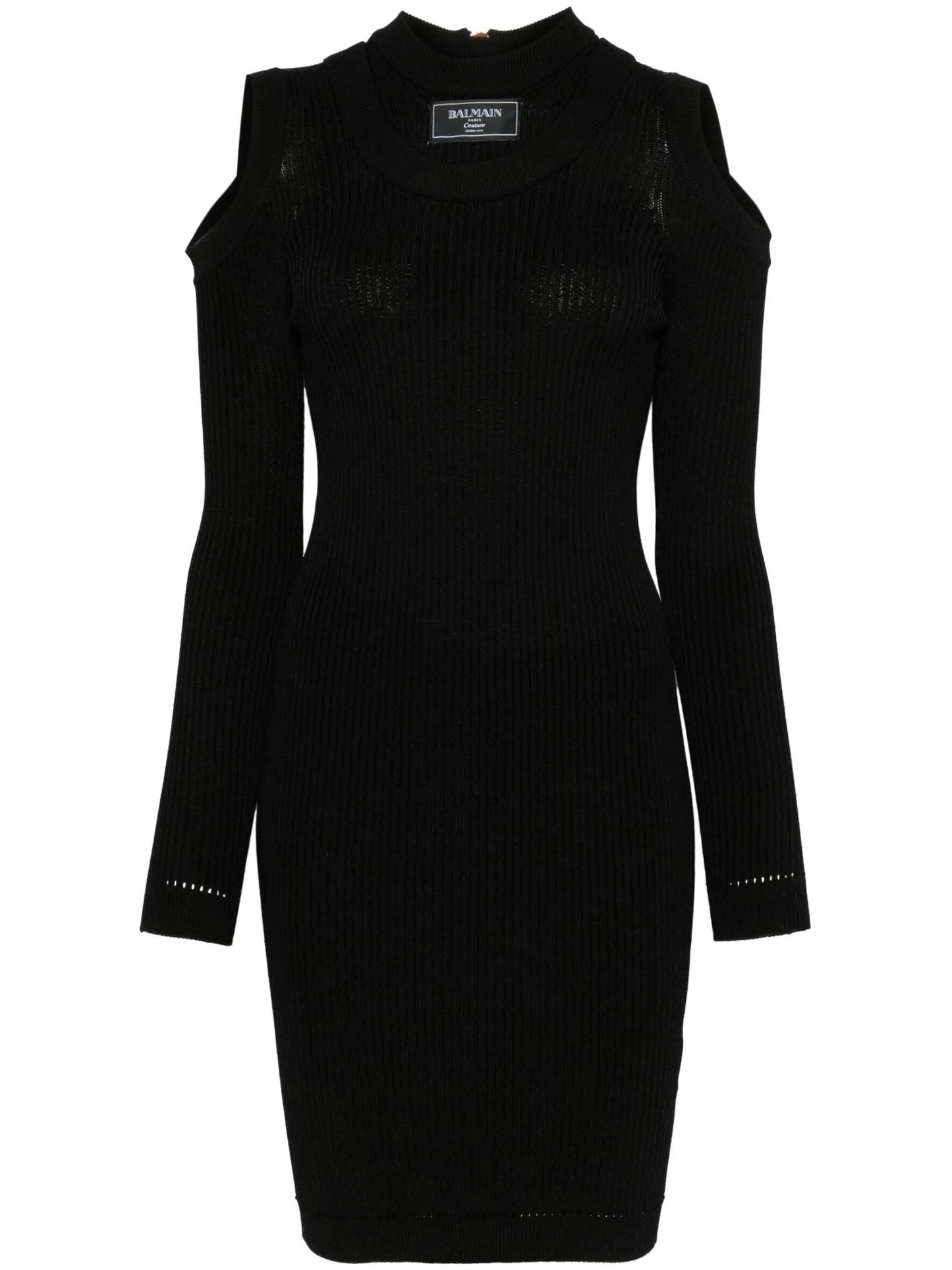 logo-patch mini dress