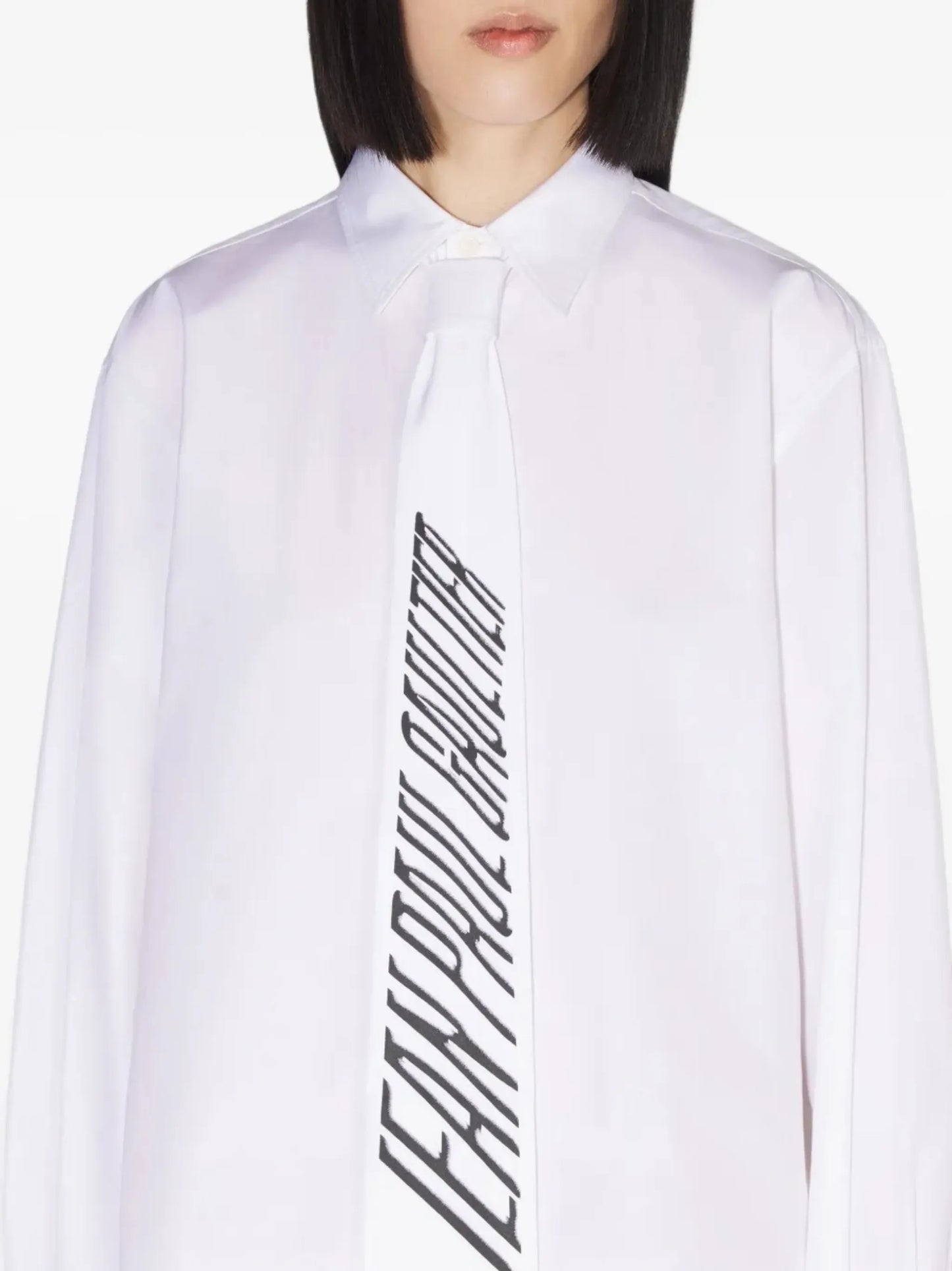 tie-detailed shirt