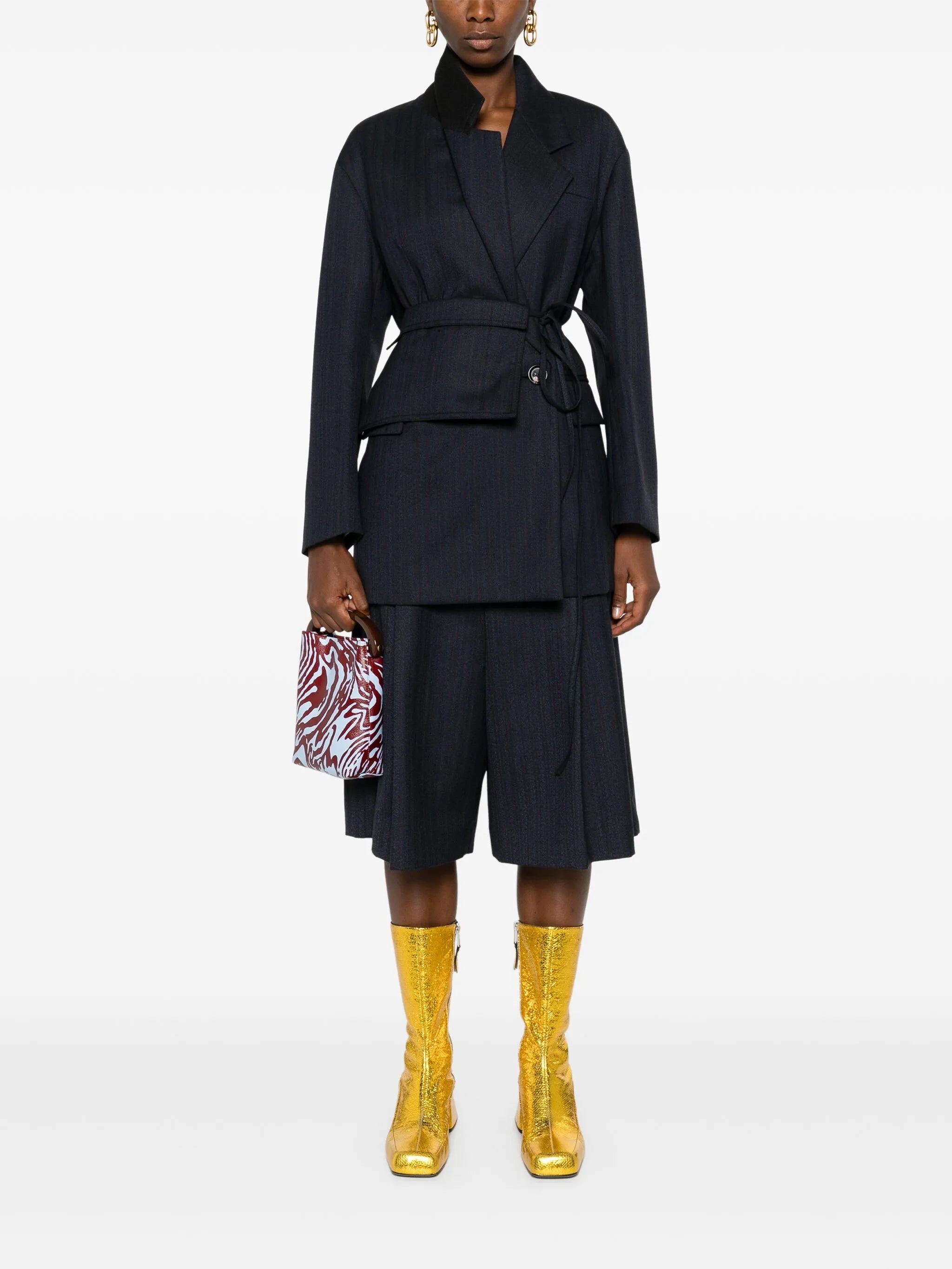 wool belted jacket
