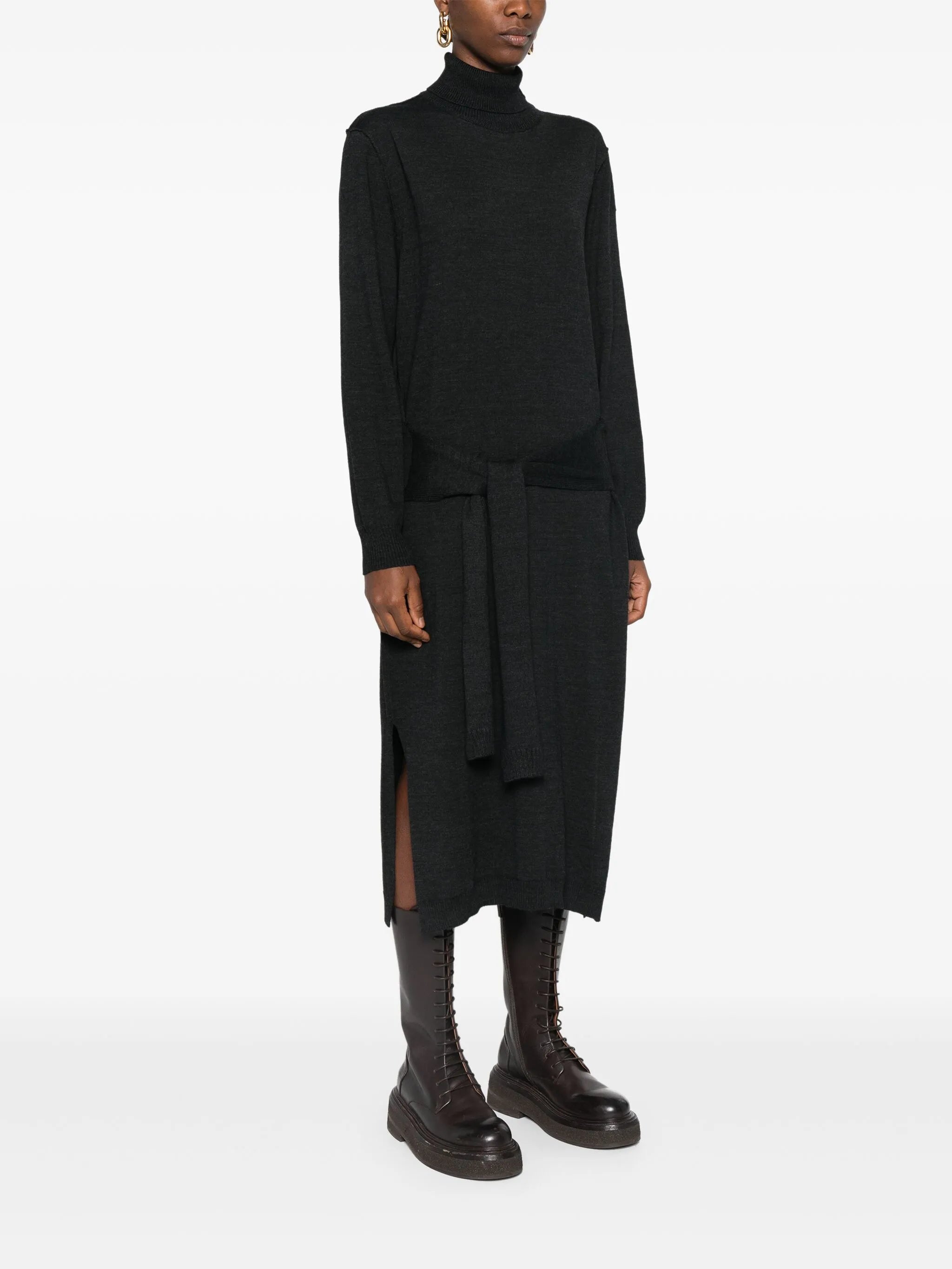 Trompe L'Oeil midi dress