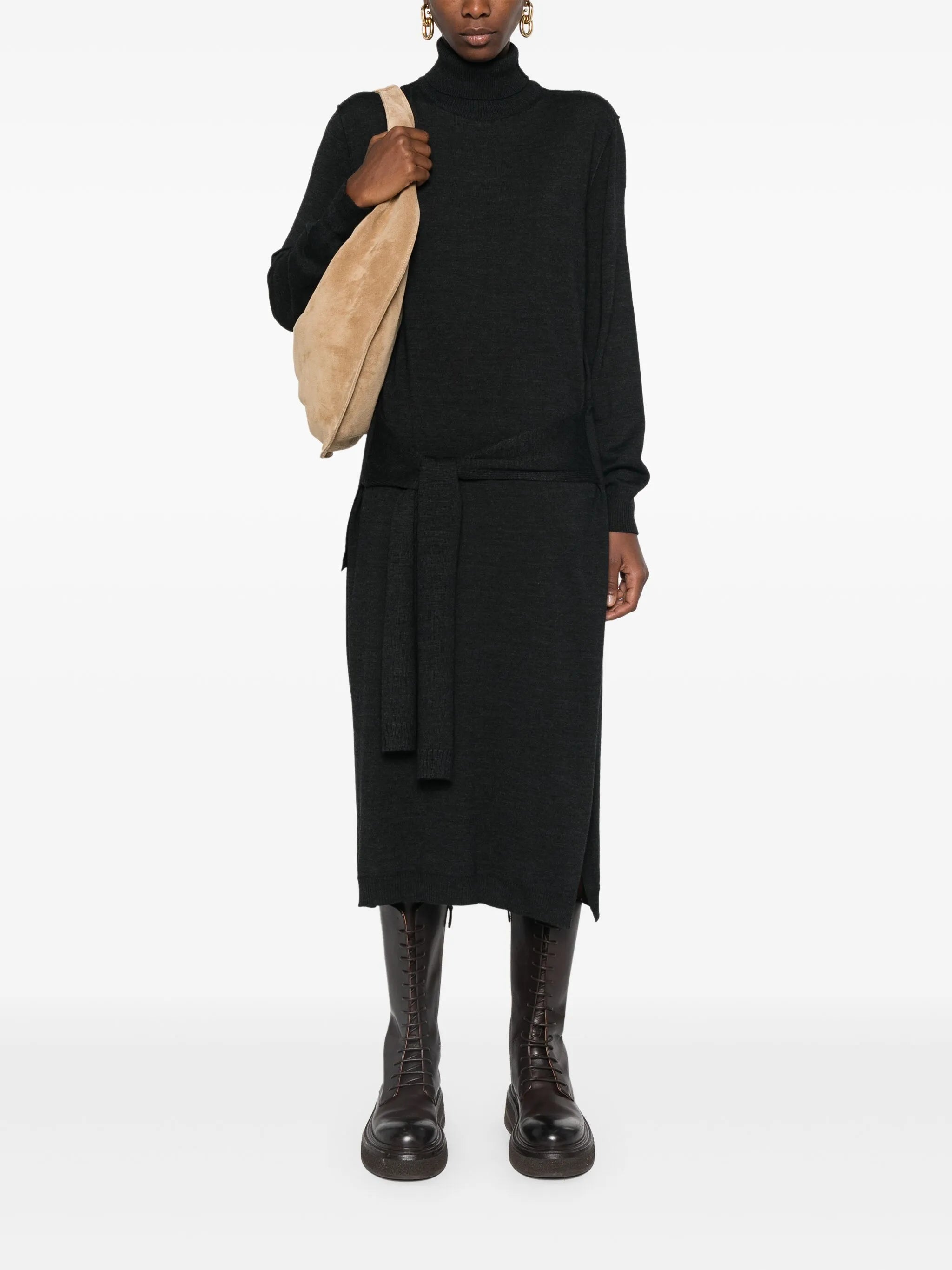 Trompe L'Oeil midi dress