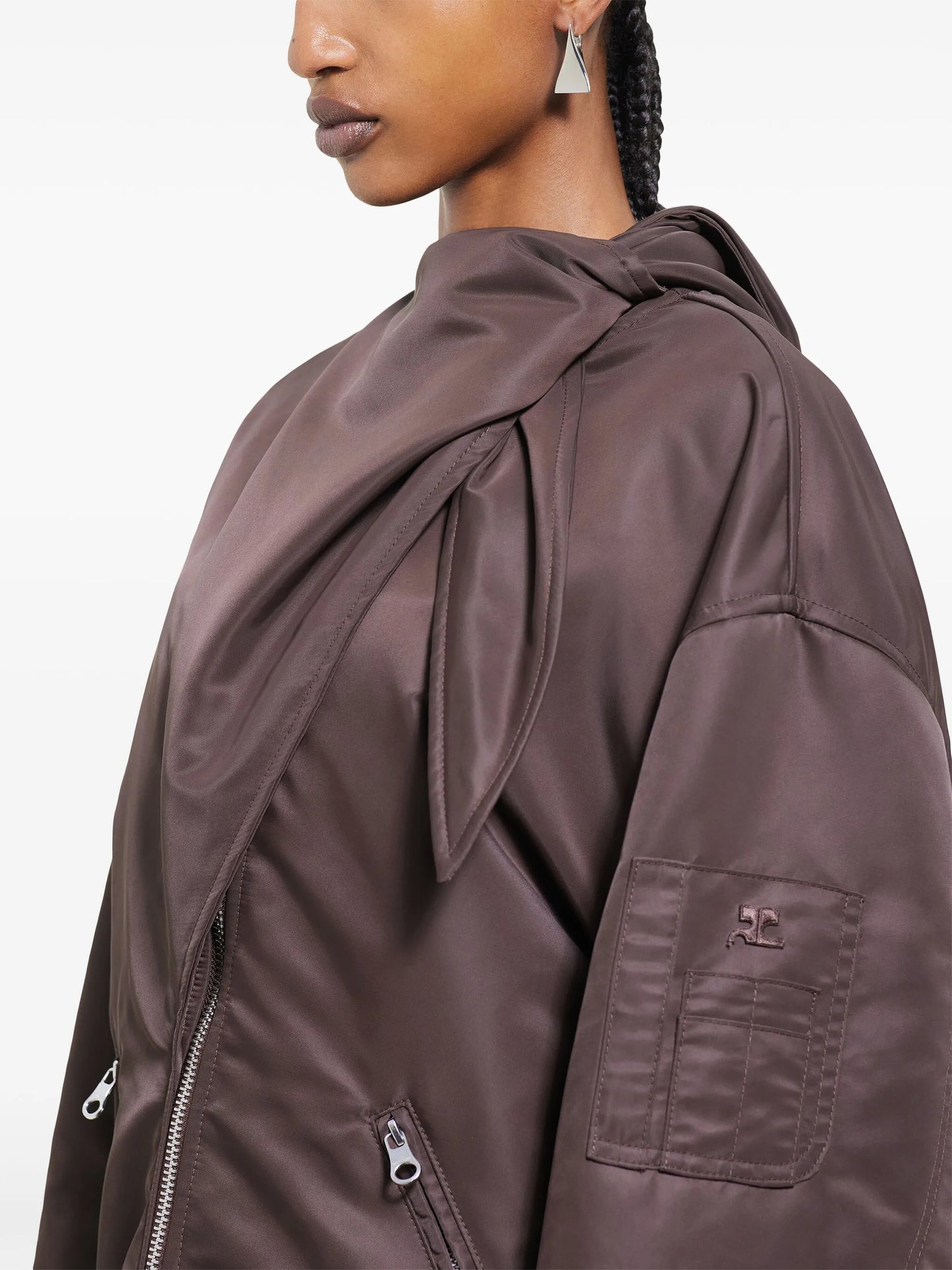 bow-collar bomber jacket