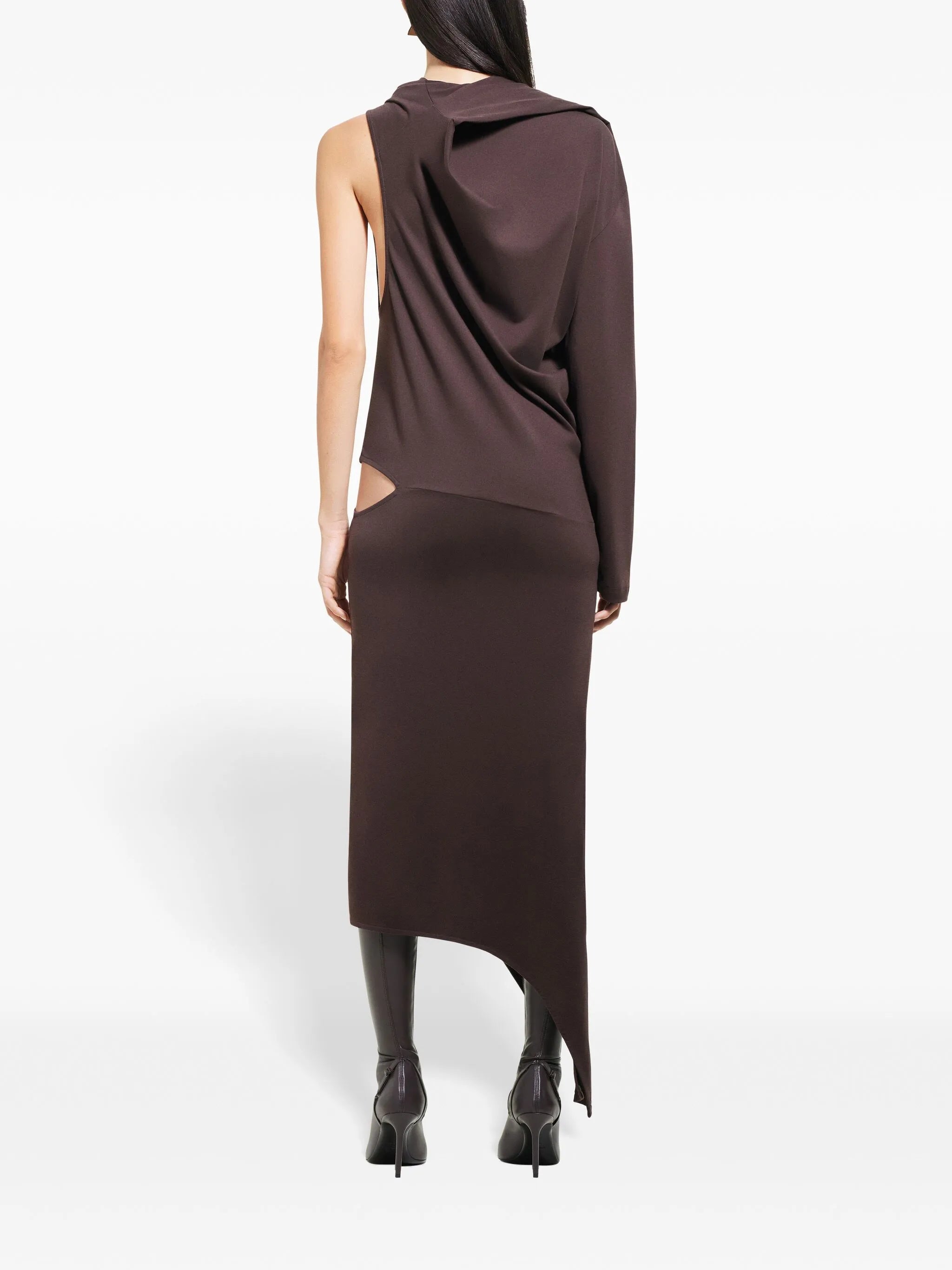 draped cut-out dress