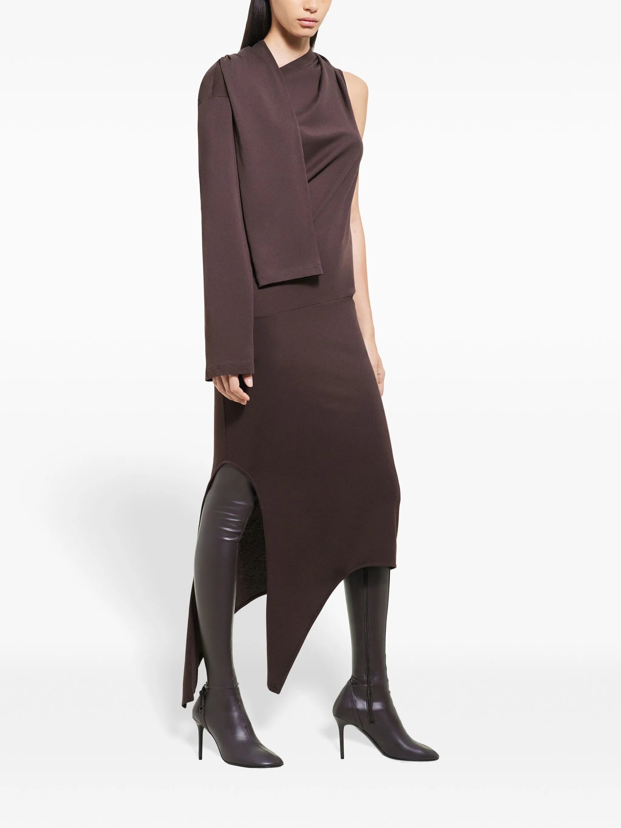 draped cut-out dress