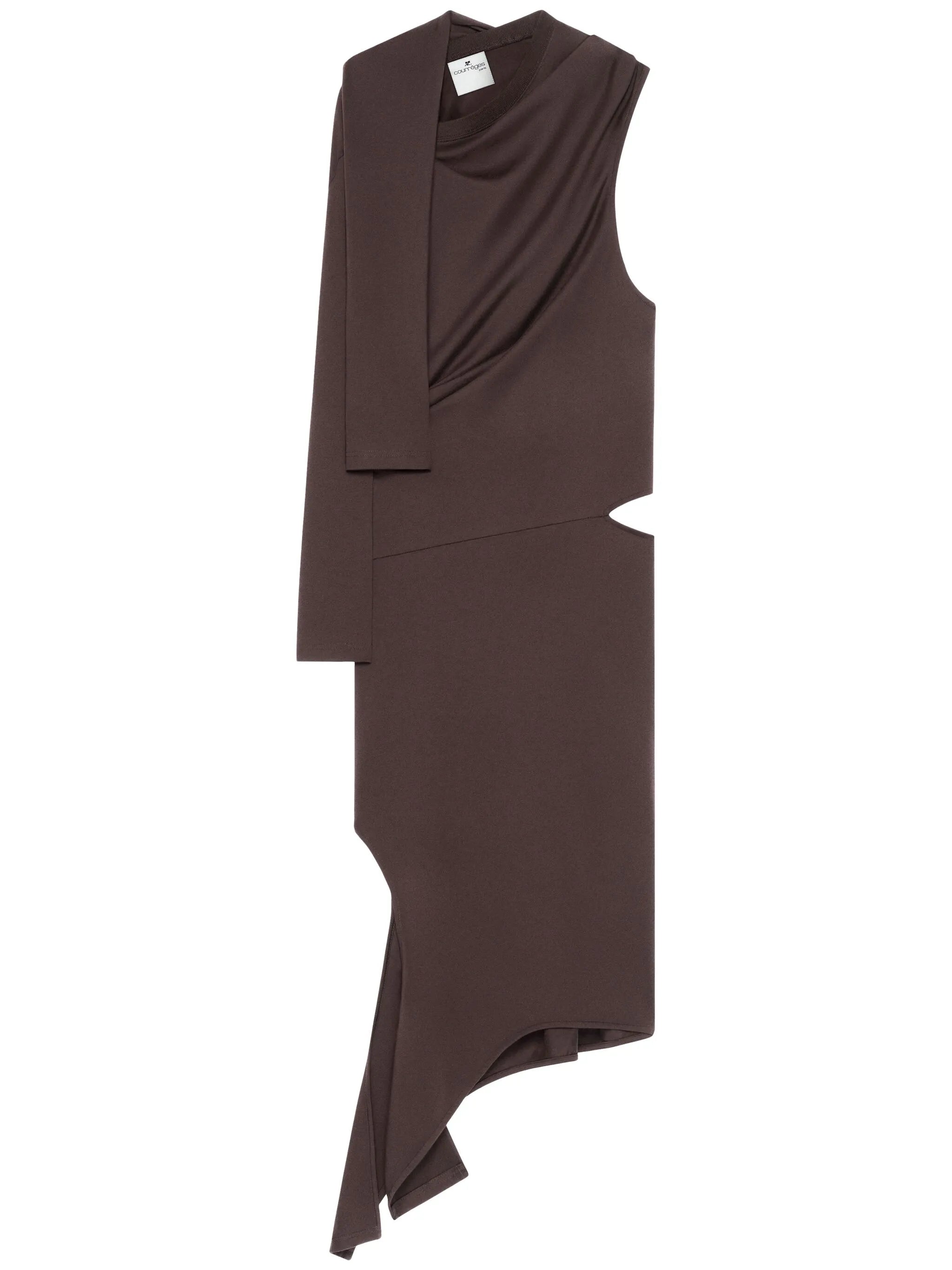 draped cut-out dress