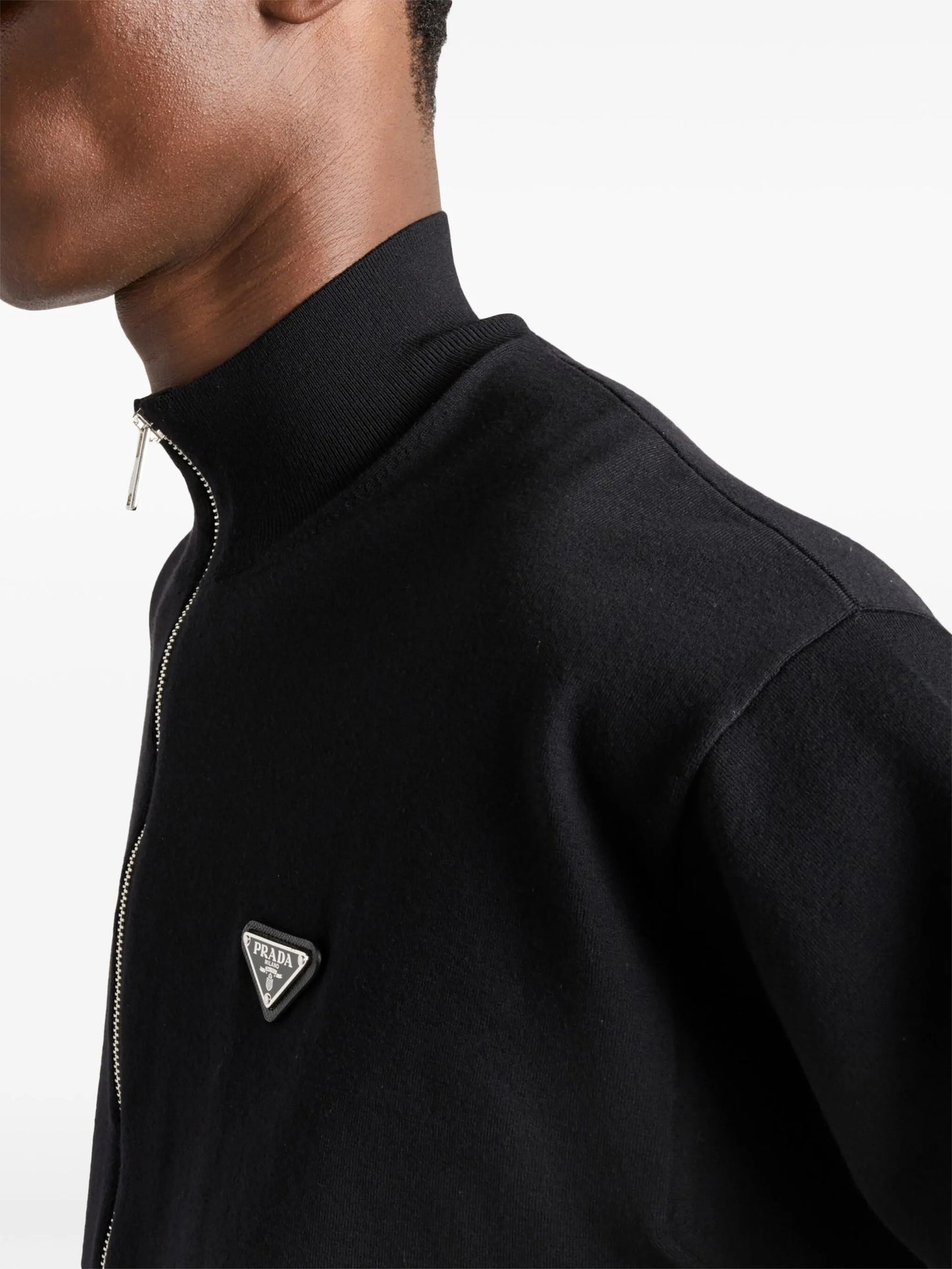 Logo patch cardigan
