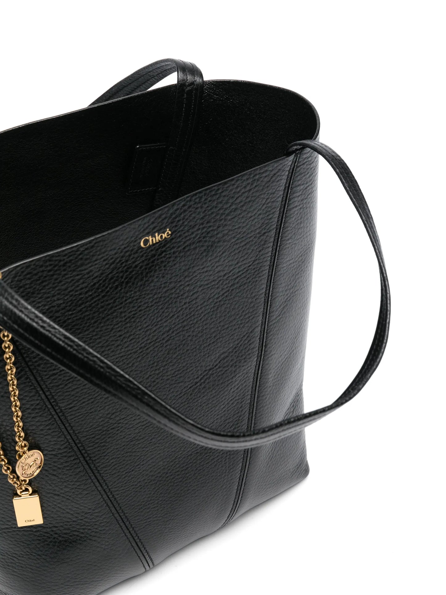 Spin pebbled-leather tote bag
