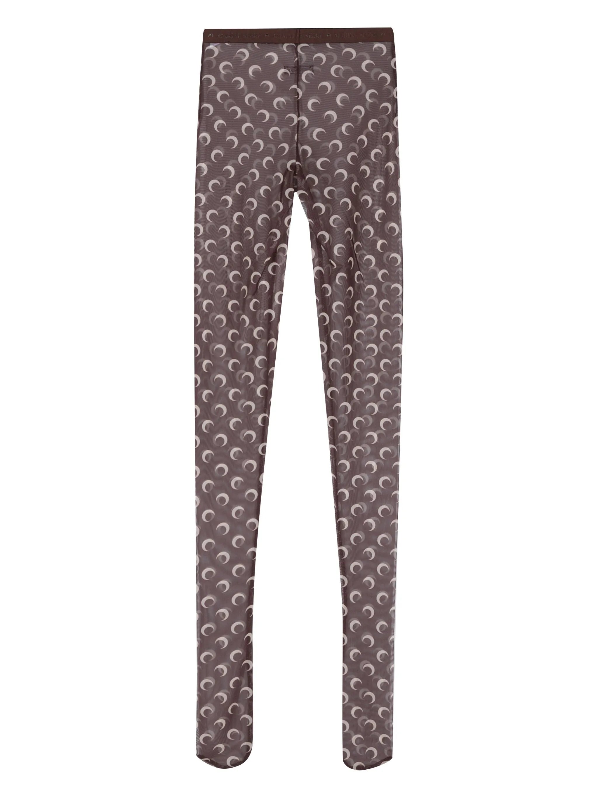 crescent moon-print tights