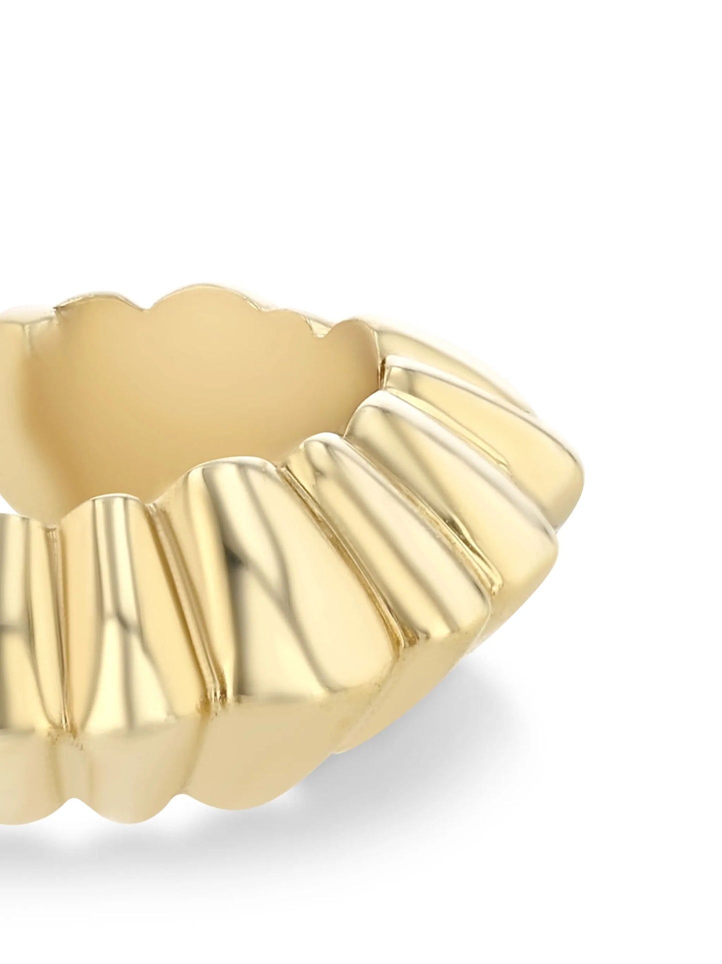 18kt yellow gold Crescent ear cuff