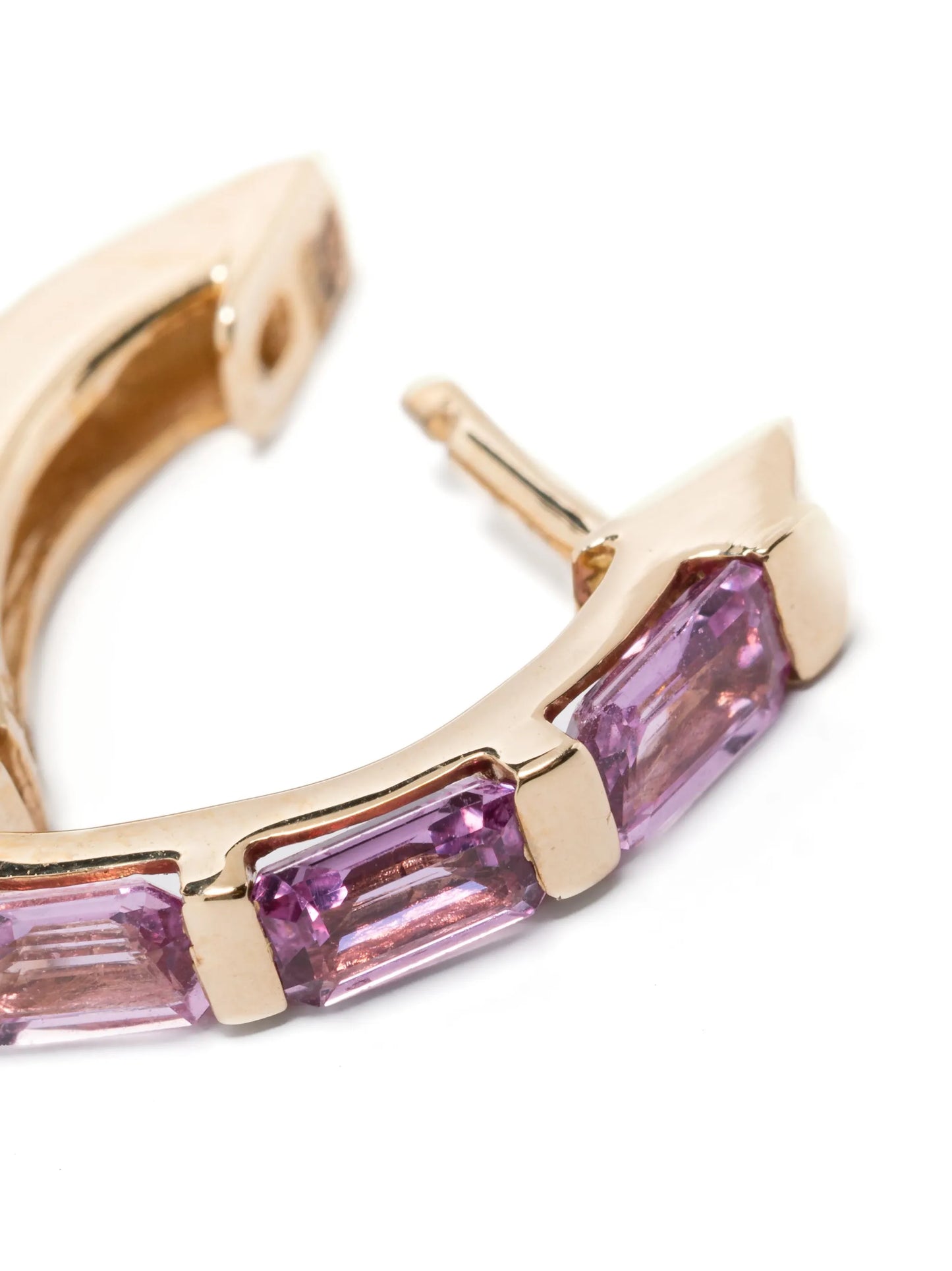 14kt yellow gold Creo pink diamond earring