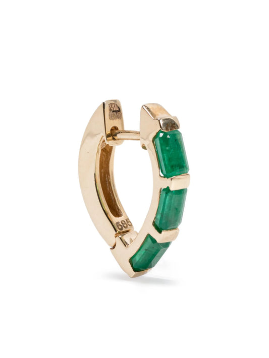 14kt yellow gold Creo emerald single earring