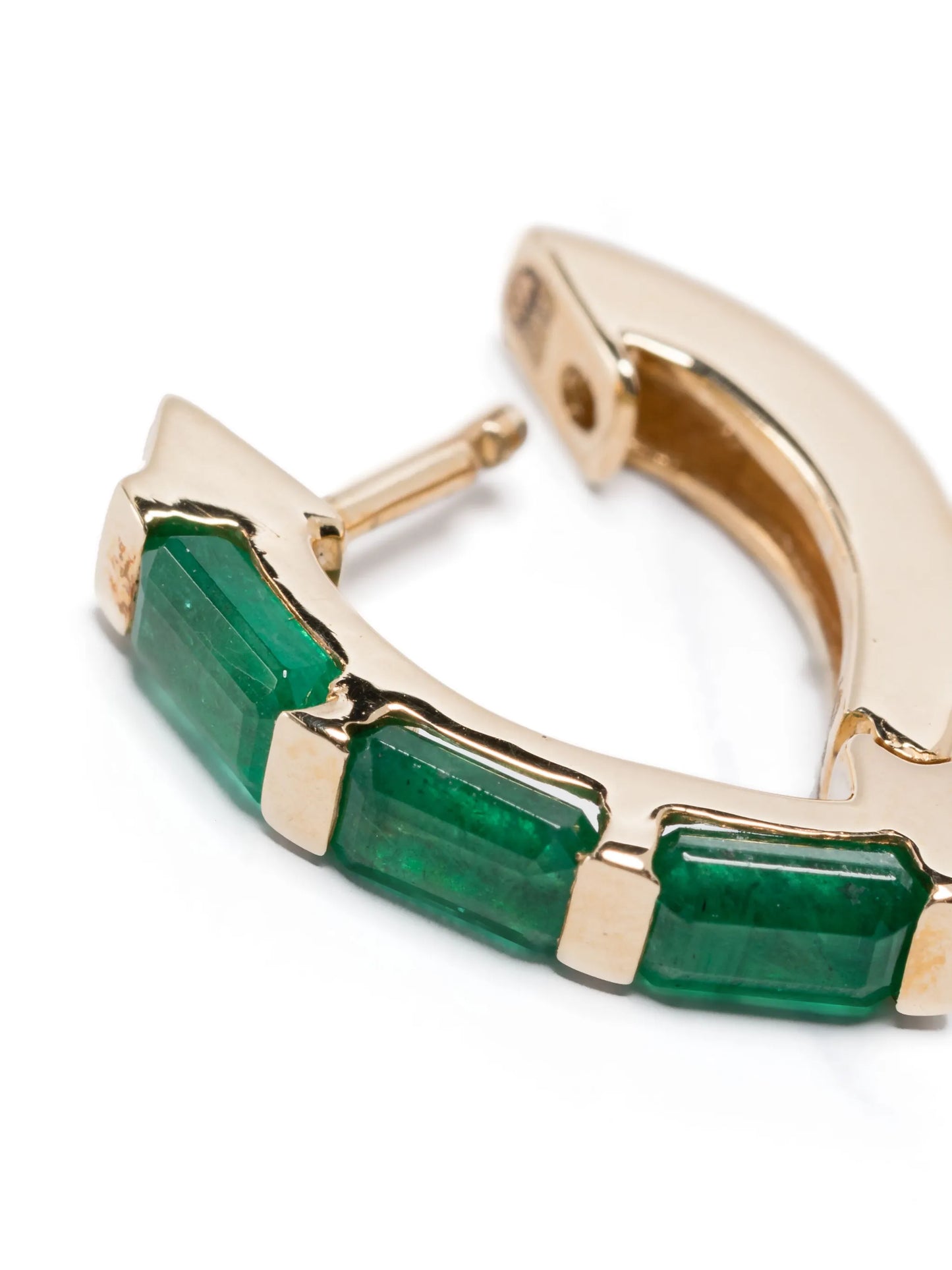 14kt yellow gold Creo emerald single earring