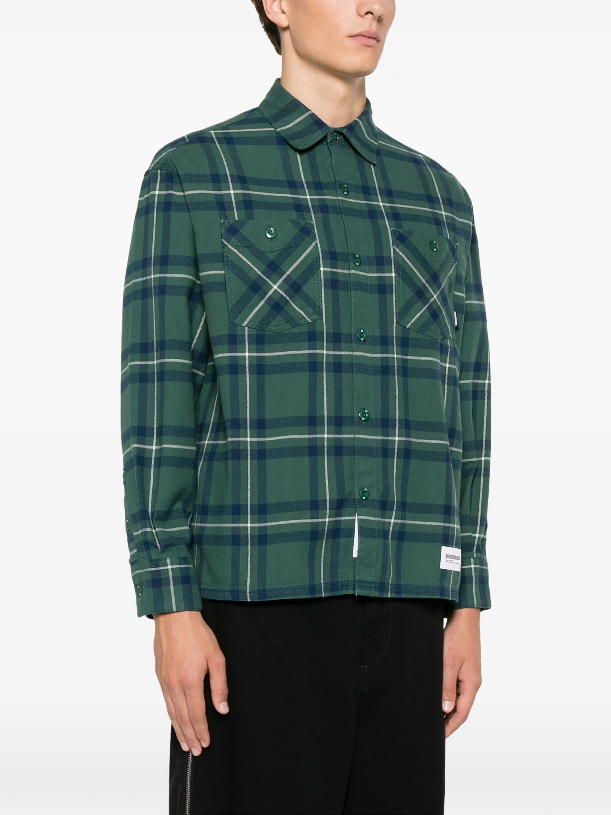 tartan-check shirt