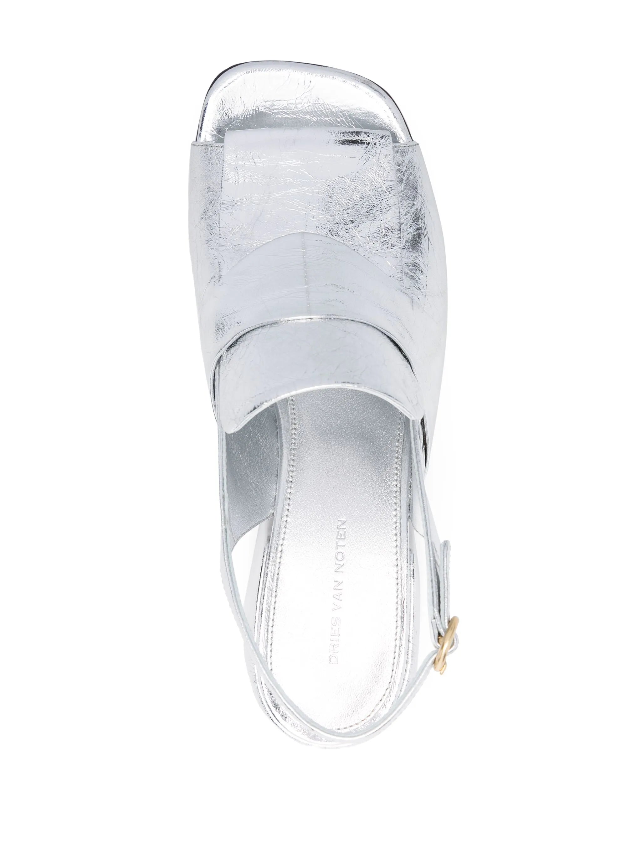 70mm metallic leather sandals