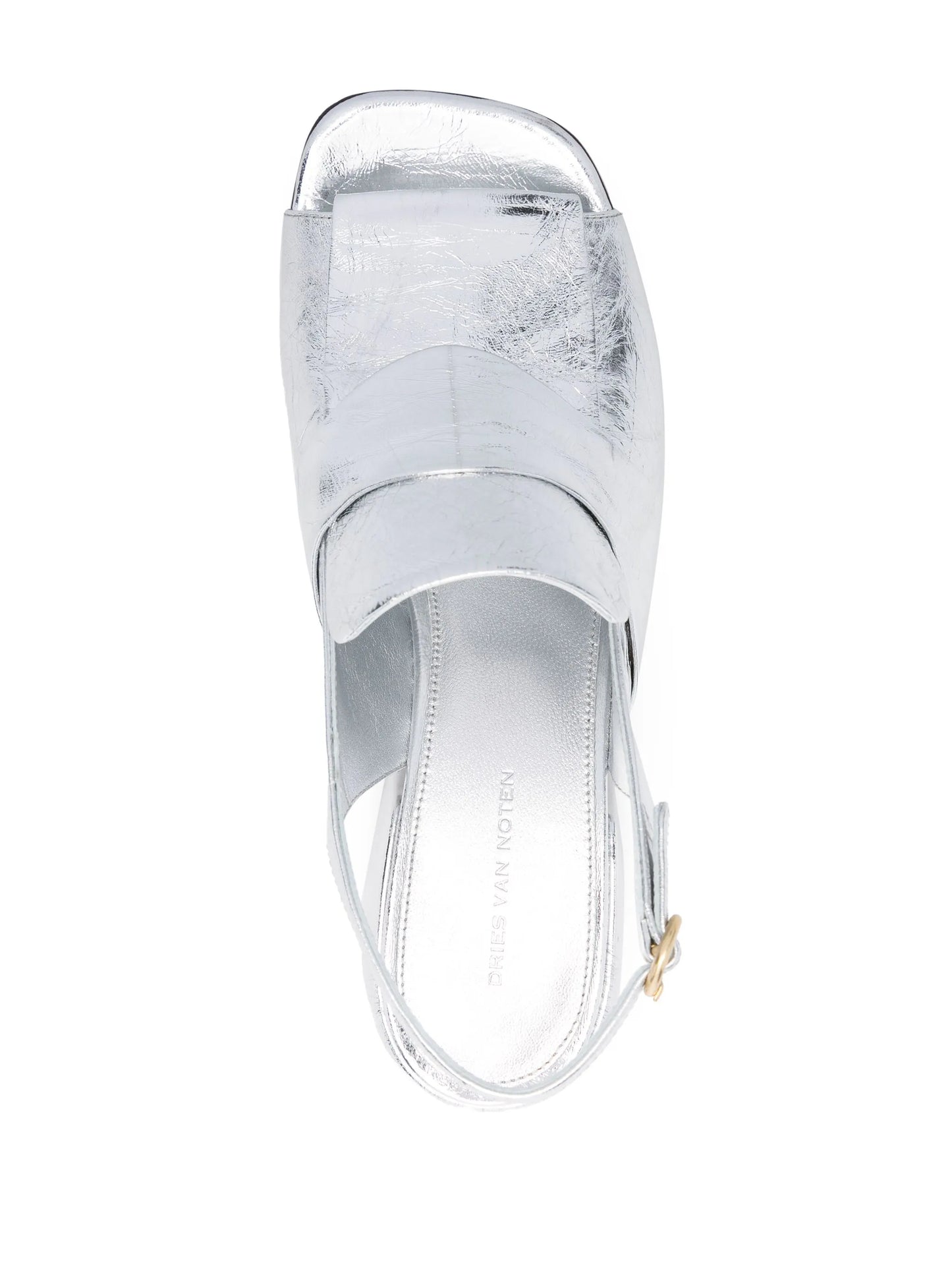 70mm metallic leather sandals