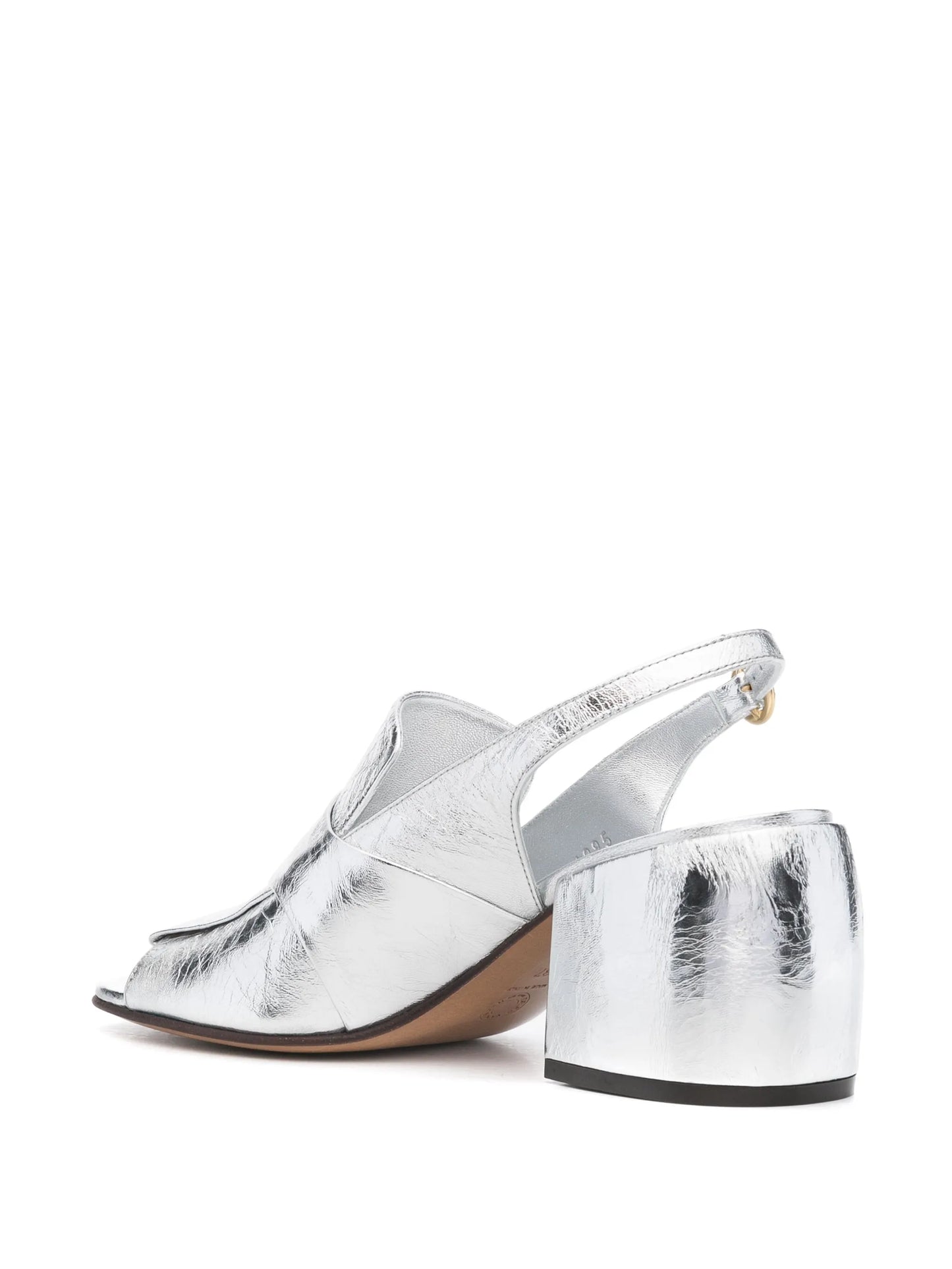 70mm metallic leather sandals
