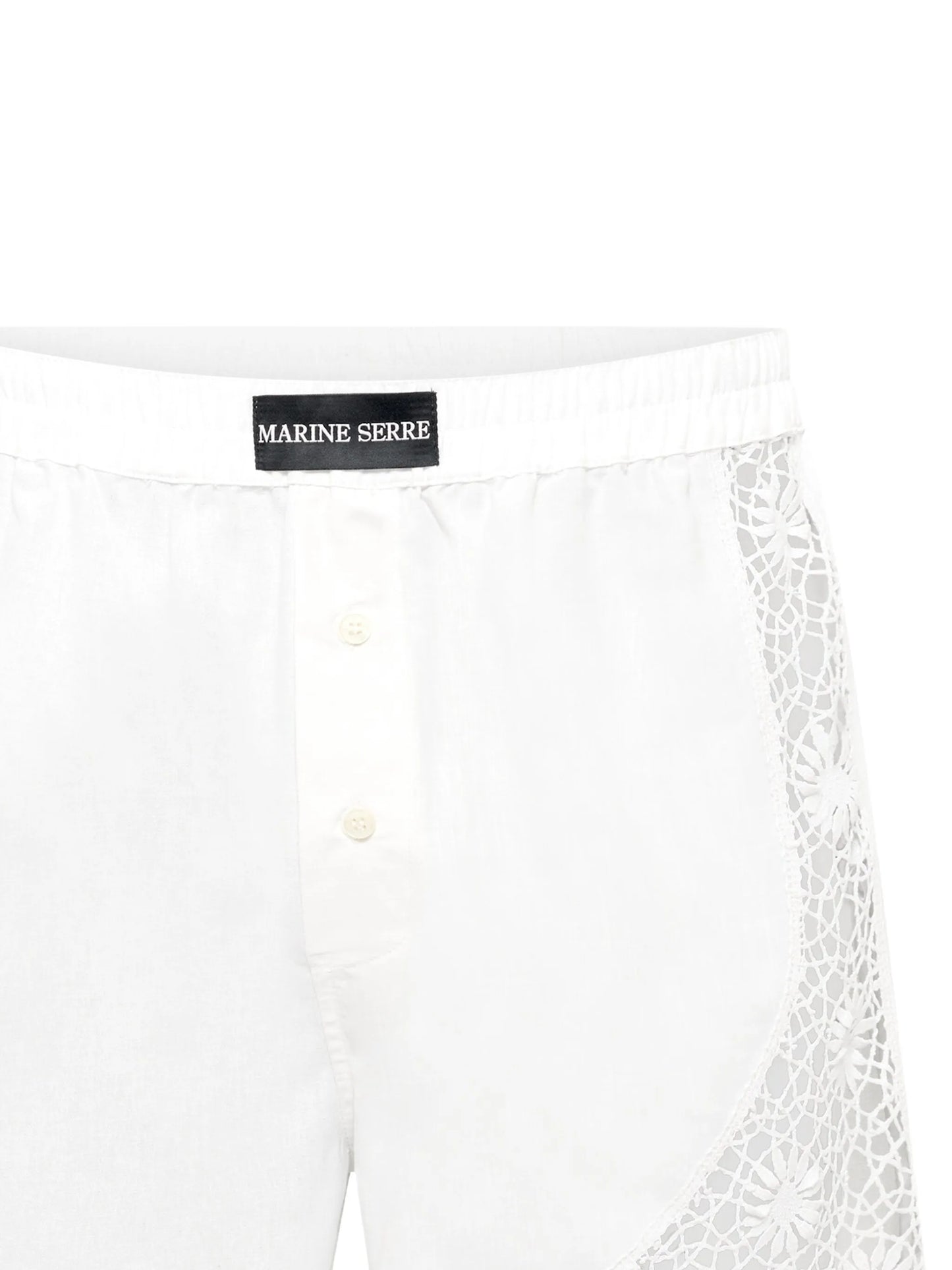 Regenerated Household lace-embellished boxer shorts