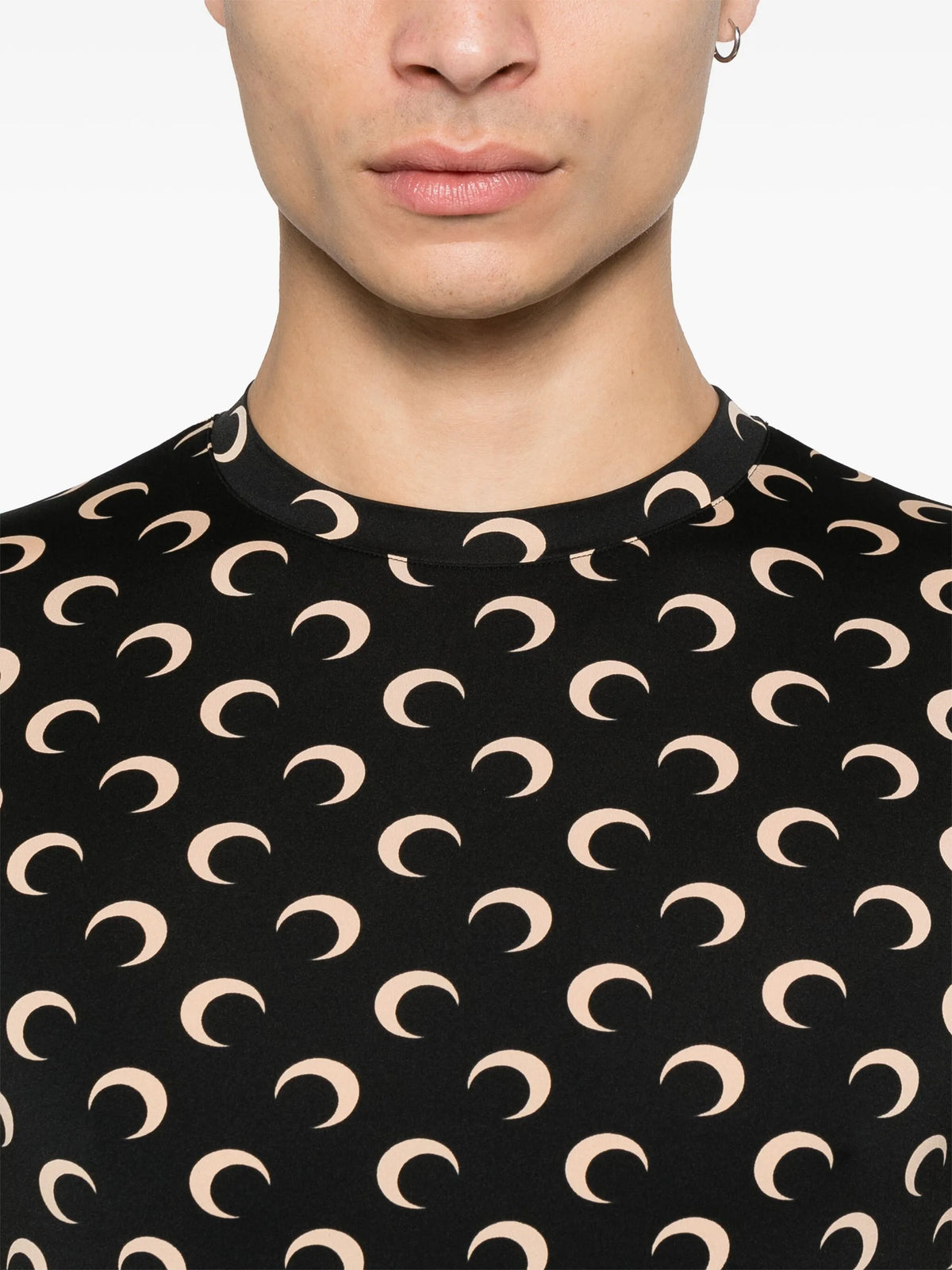 Moon-print short-sleeve top