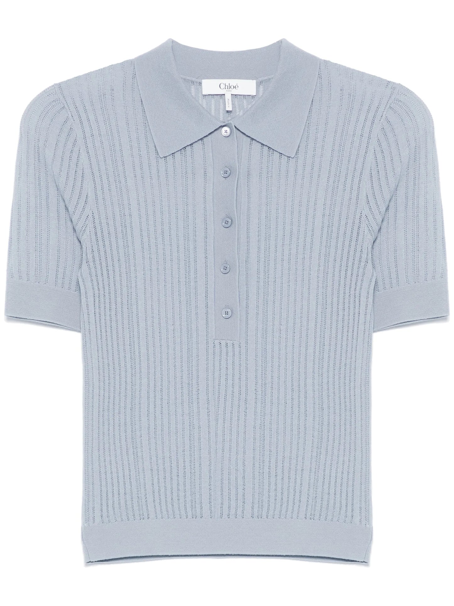 ribbed polo shirt