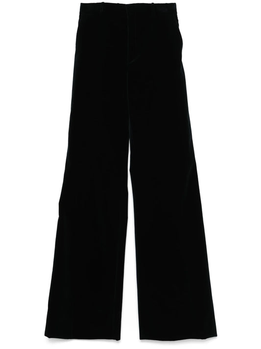 tailored velvet trousers