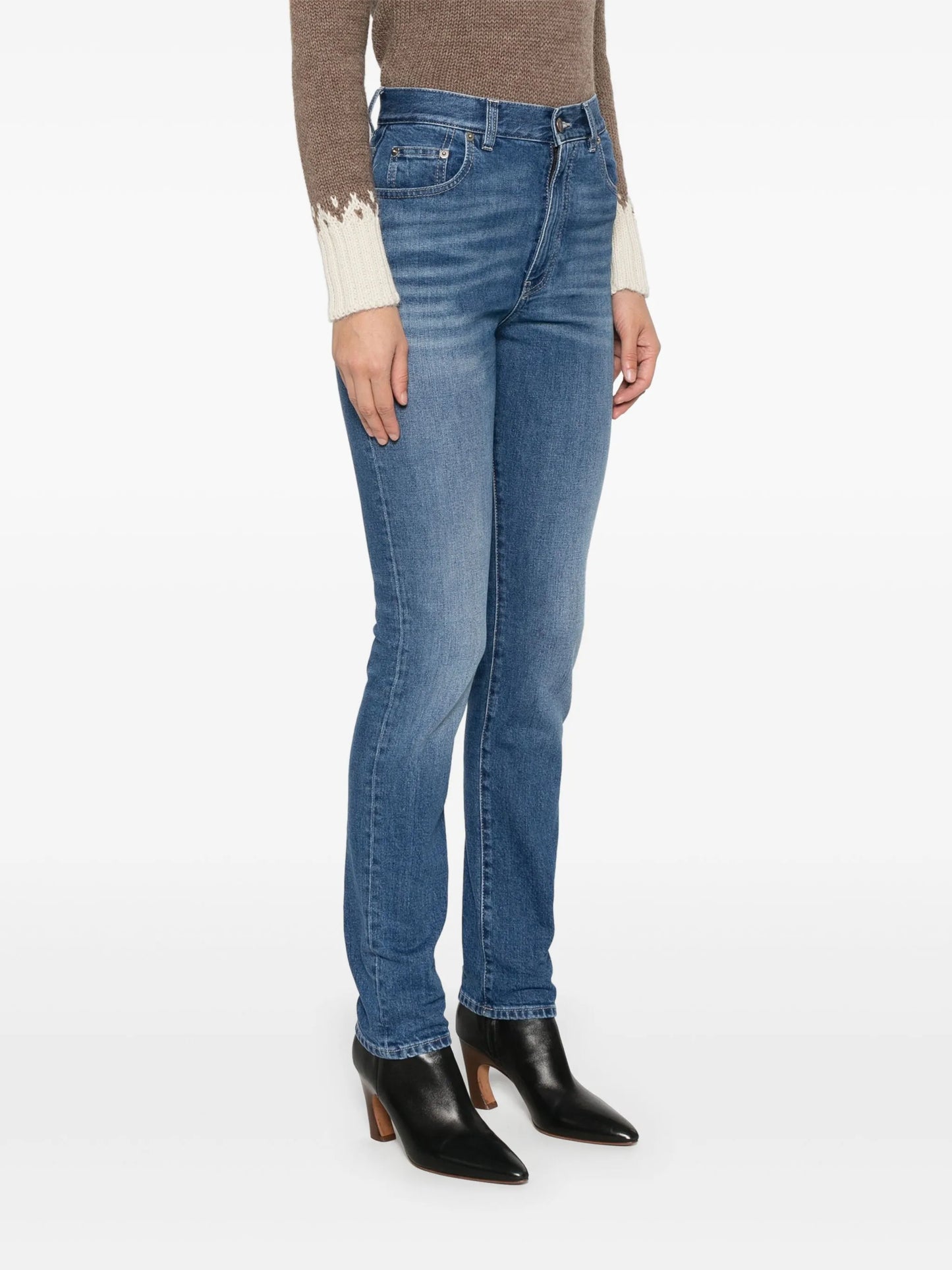 slim-cut jeans