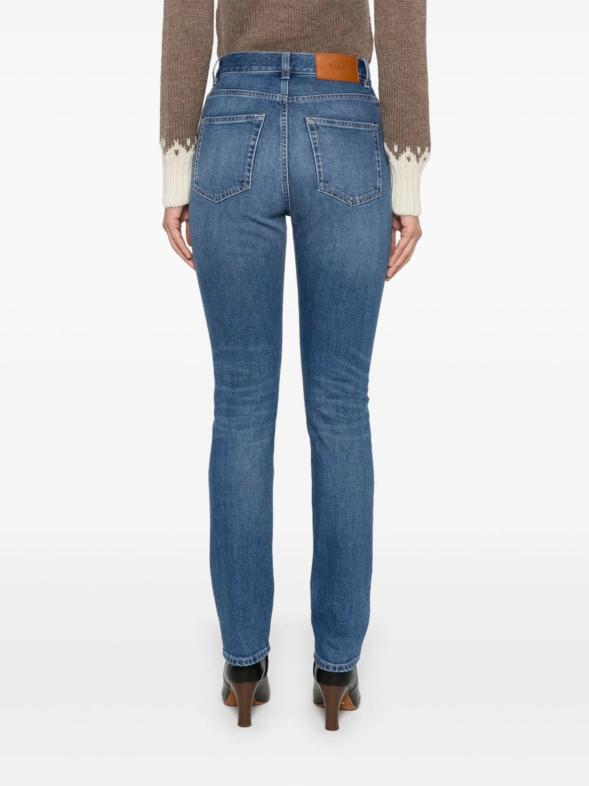 slim-cut jeans