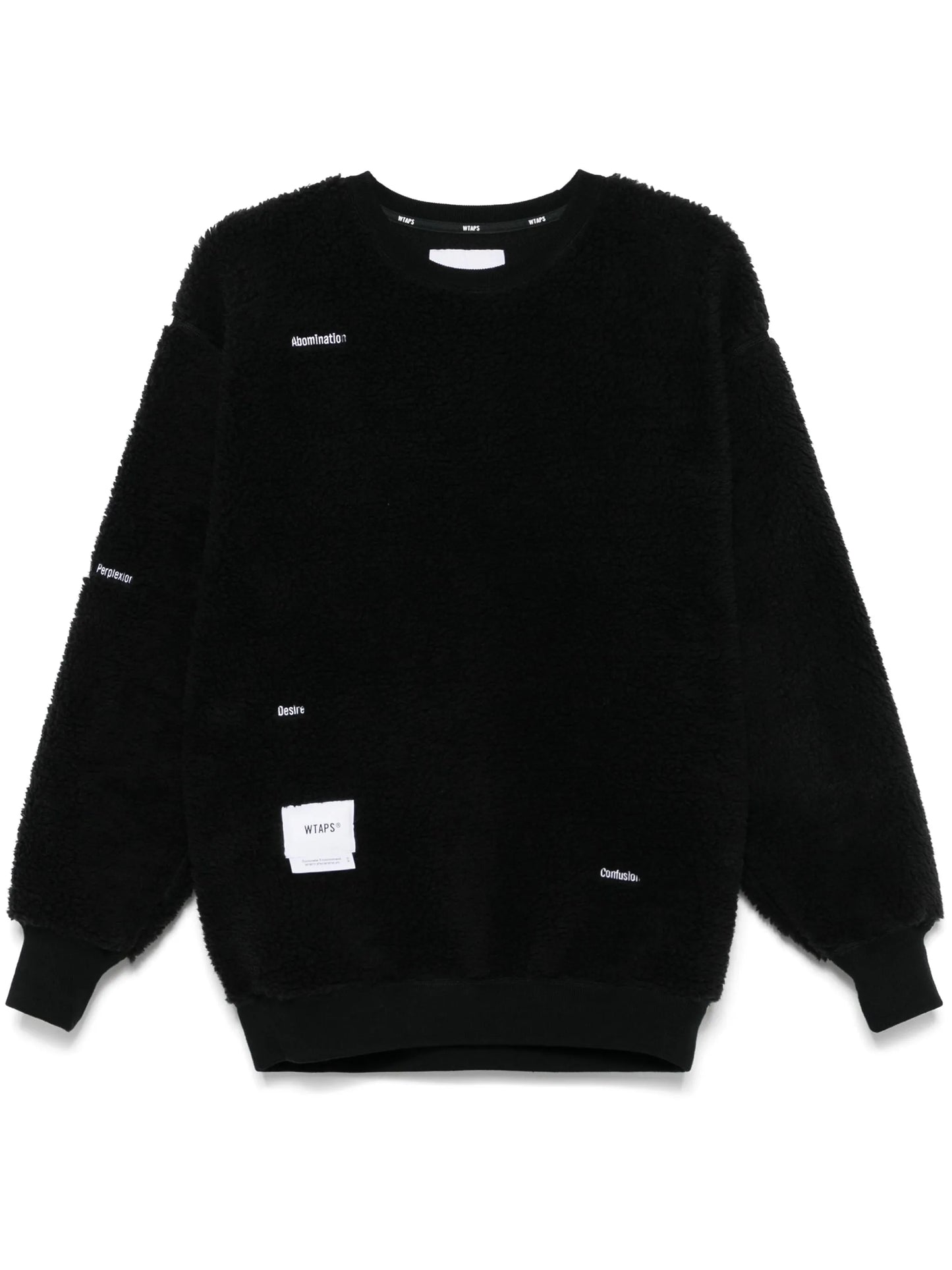 logo-patch fleece sweatshirt
