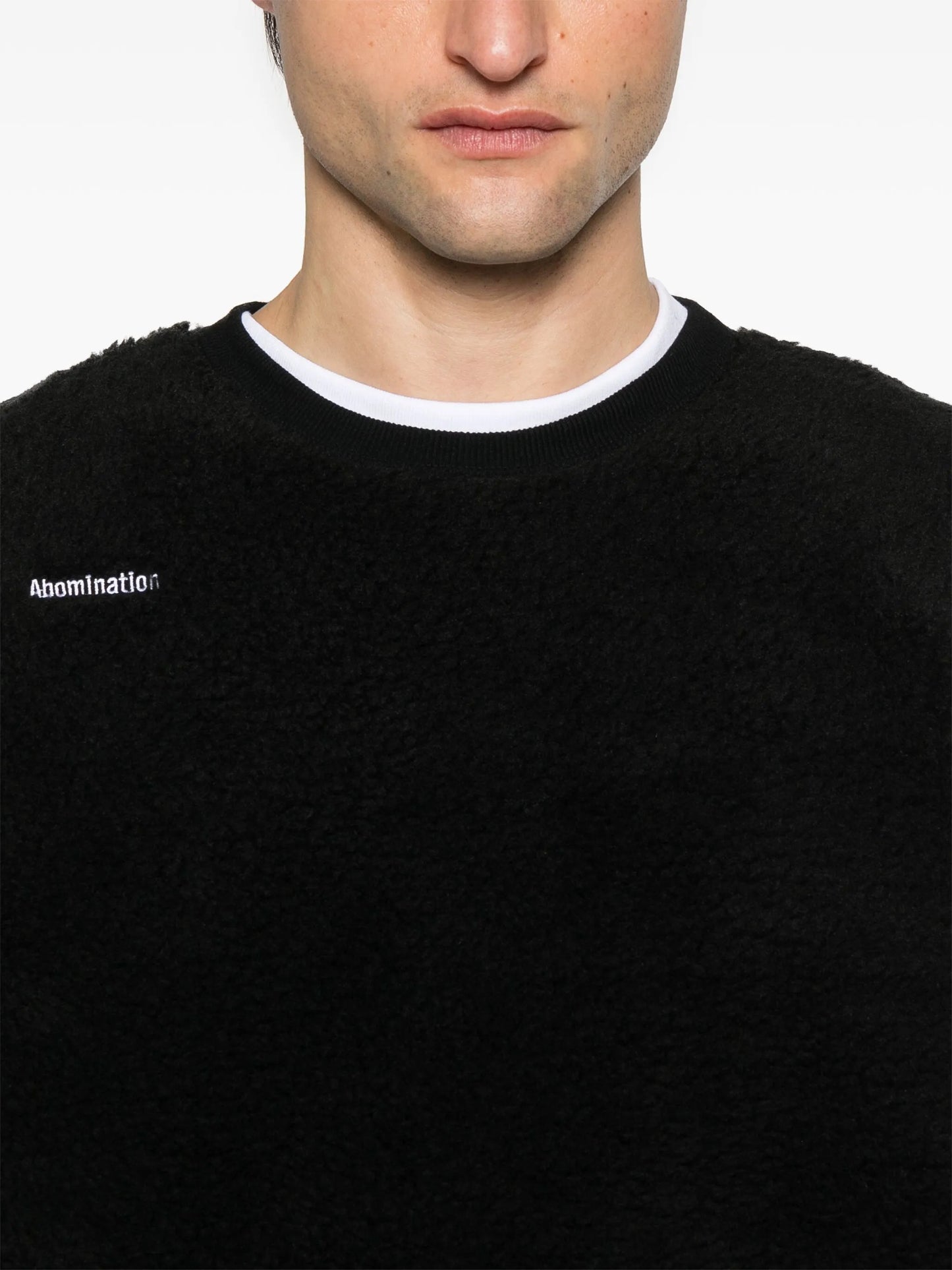 logo-patch fleece sweatshirt